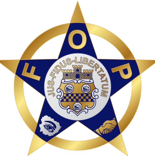 Yellow and blue FOP logo