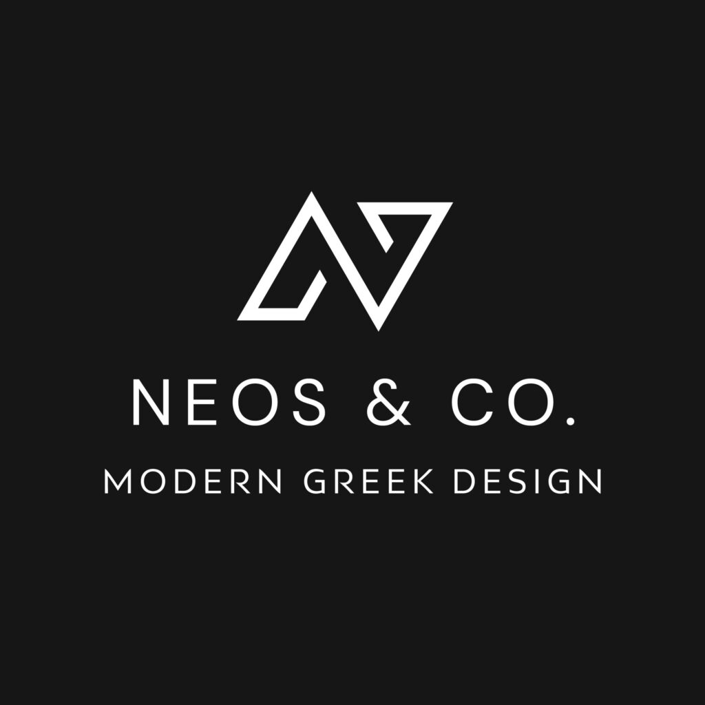 Calligaris 21 NEOS and Co logo redesign by C&I Studios, white mark on black