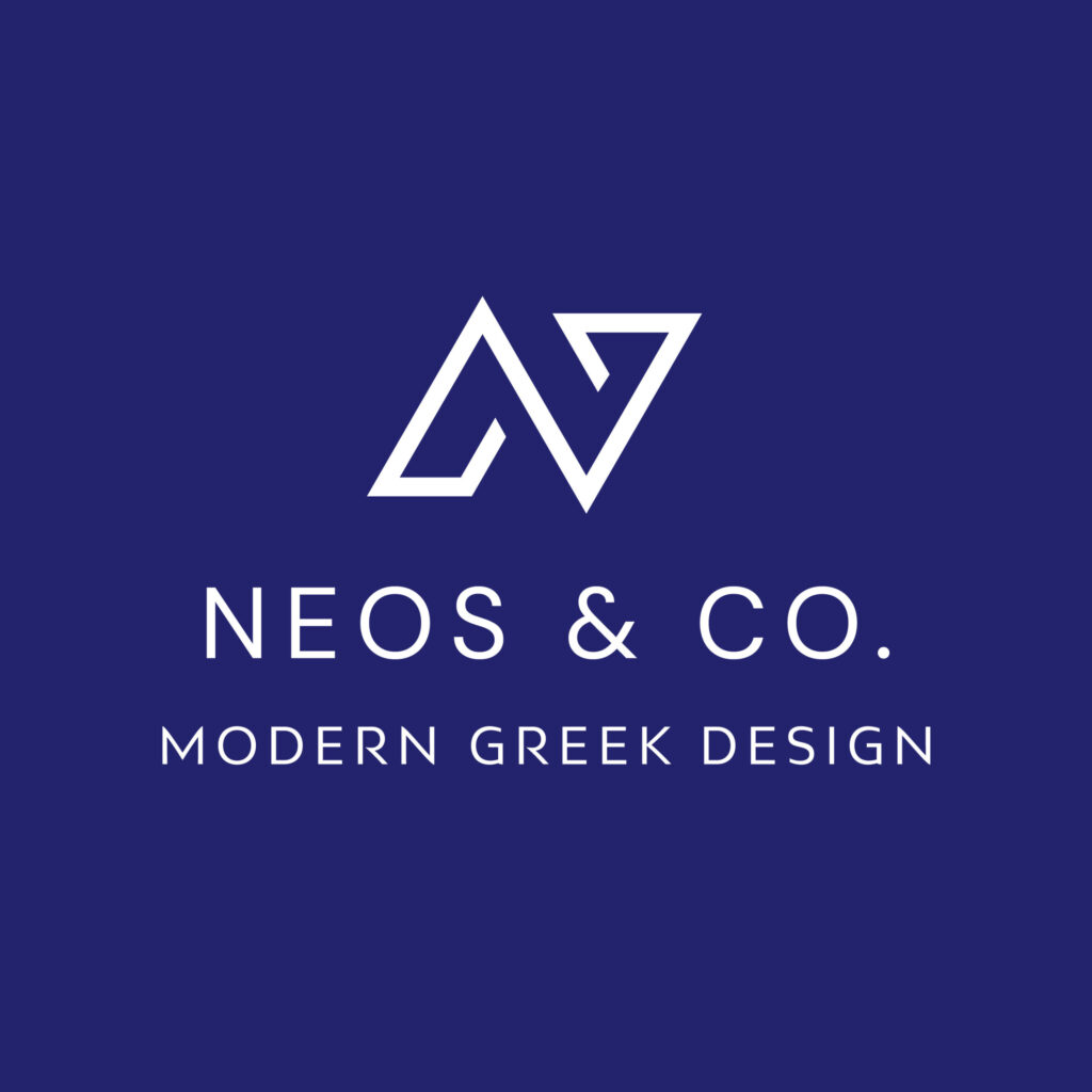 Calligaris 23 NEOS and Co logo redesign by C&I Studios, white mark on navy