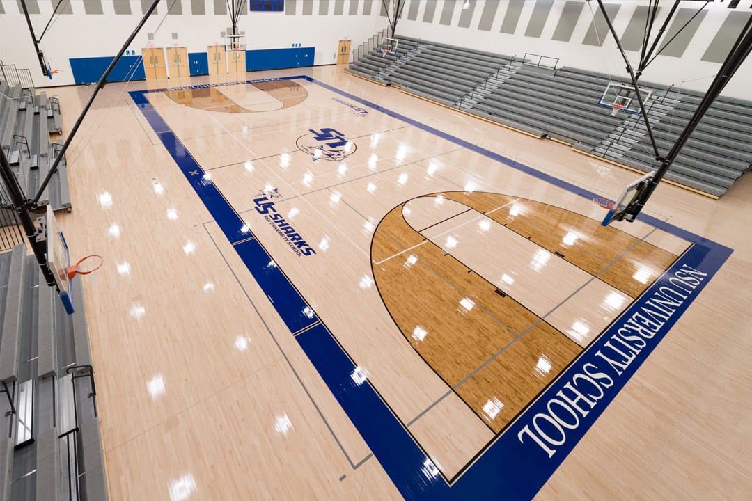 Grycon Nova Southeastern University School gym and basketball court