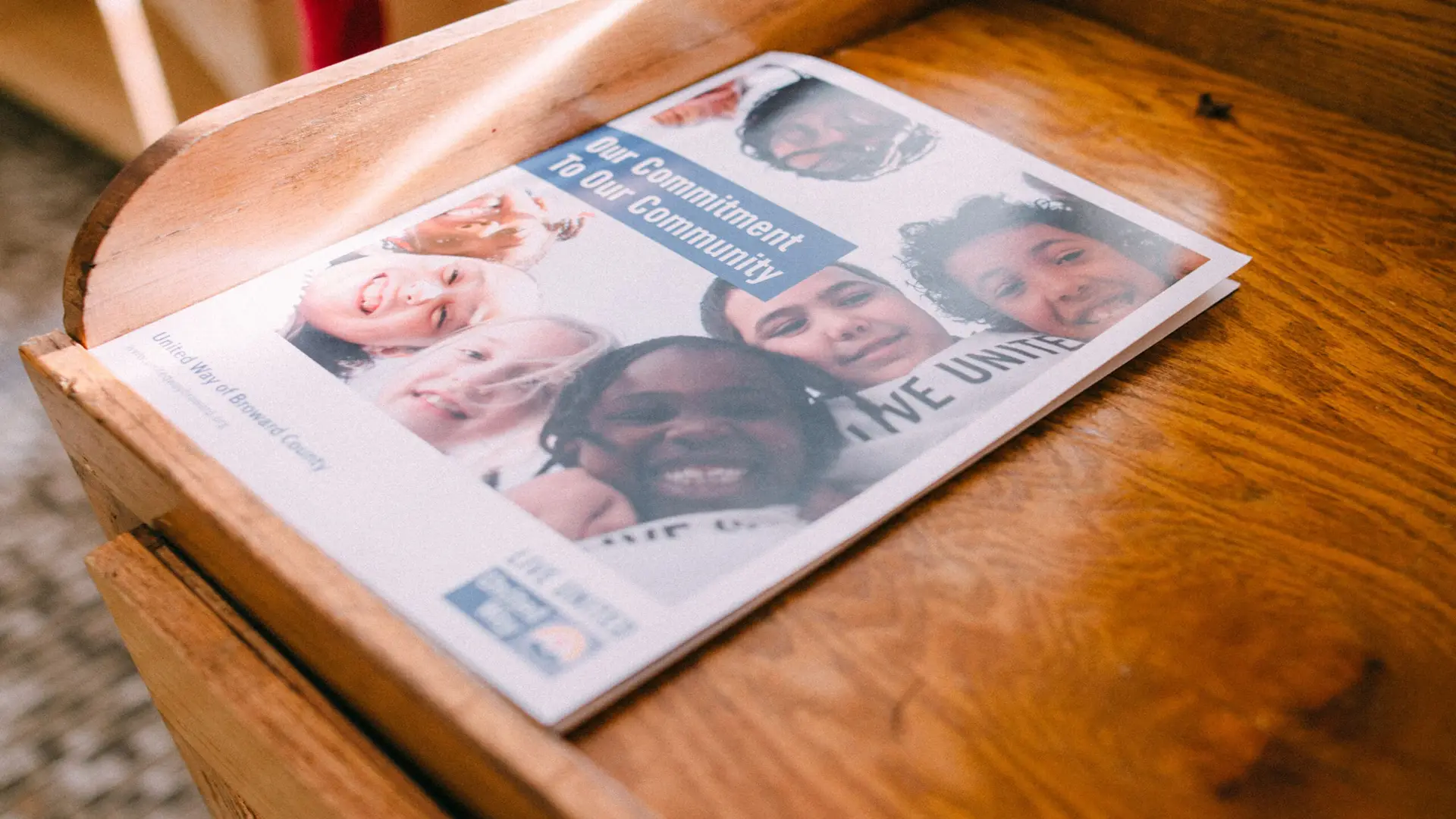 United Way 214 Closeup of magazine