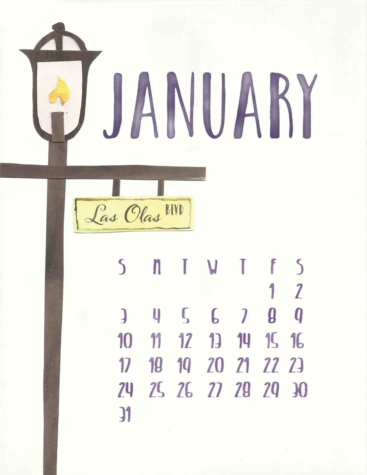 United Way 6 United Way Broward 2016 fundraising calendar page by C&I Studios