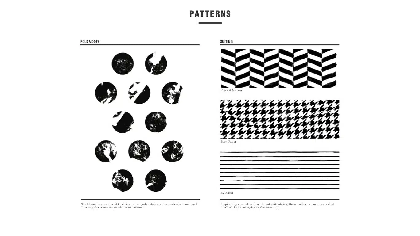 TomboyX 6 Black and white sheet of TomboyX patterns