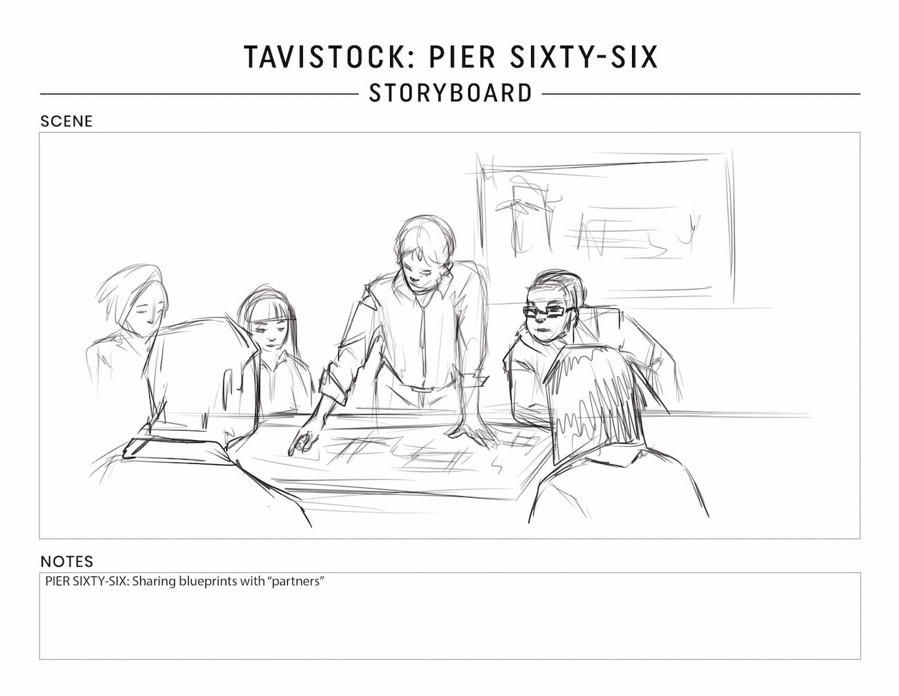 Tavistock Development Company C&I Studios Marketing Solutions Pier Sixty Six Storyboard Sharing blueprints with partners
