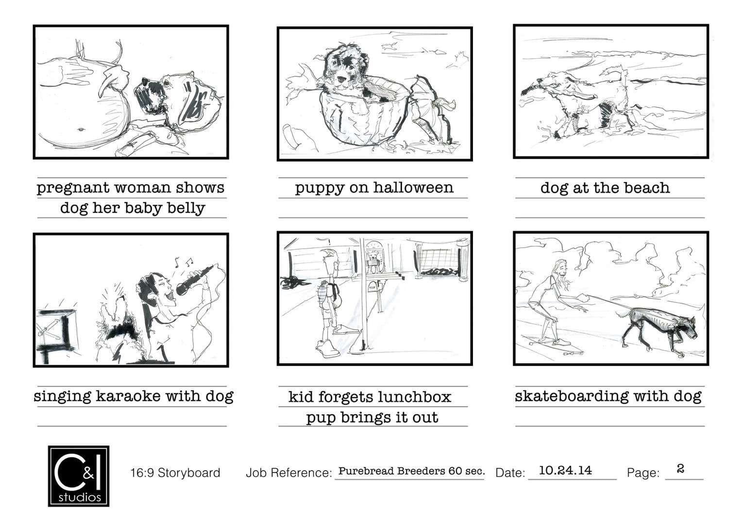 Storyboard art for Purebred Breeders Page 2