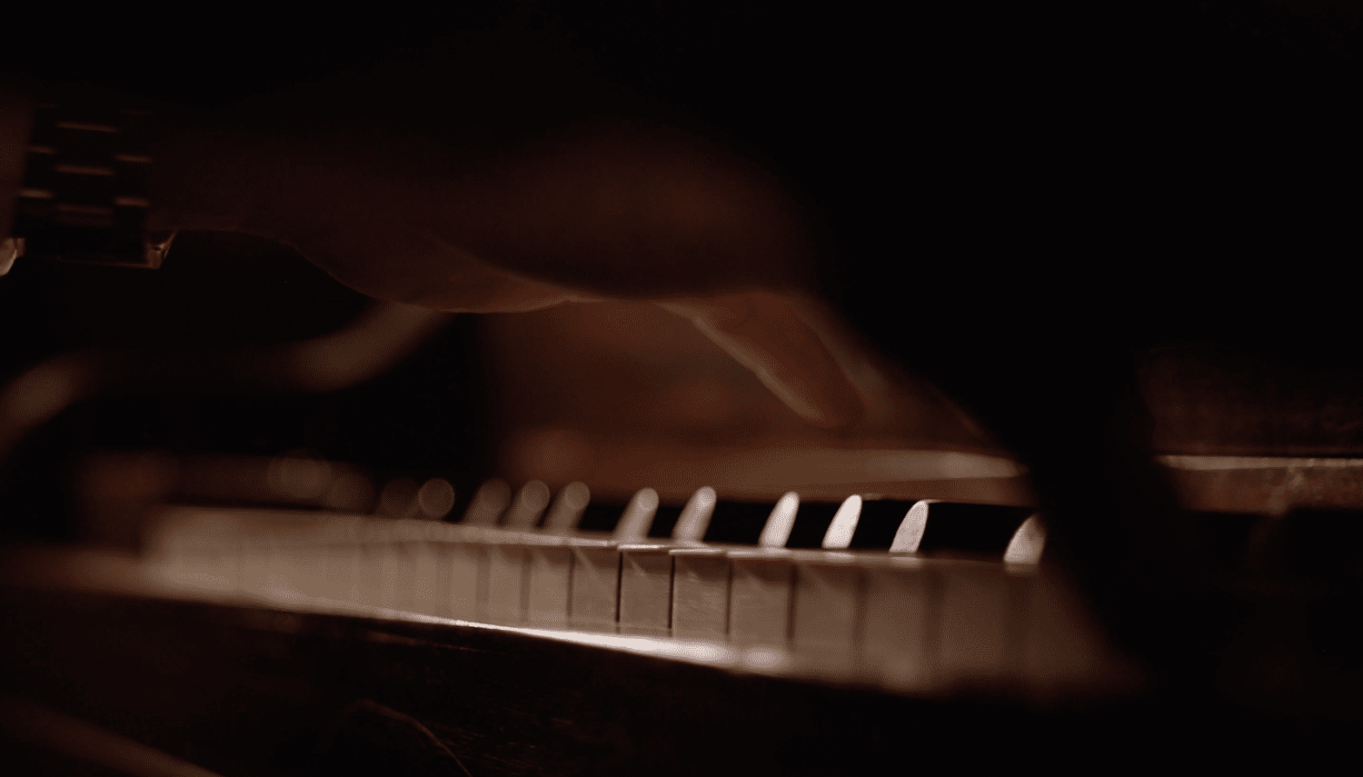 IU C&I Studios Page Dailies 0054 The Piano Shoot BTS Next Door Piano Video Closeup of hands on a piano