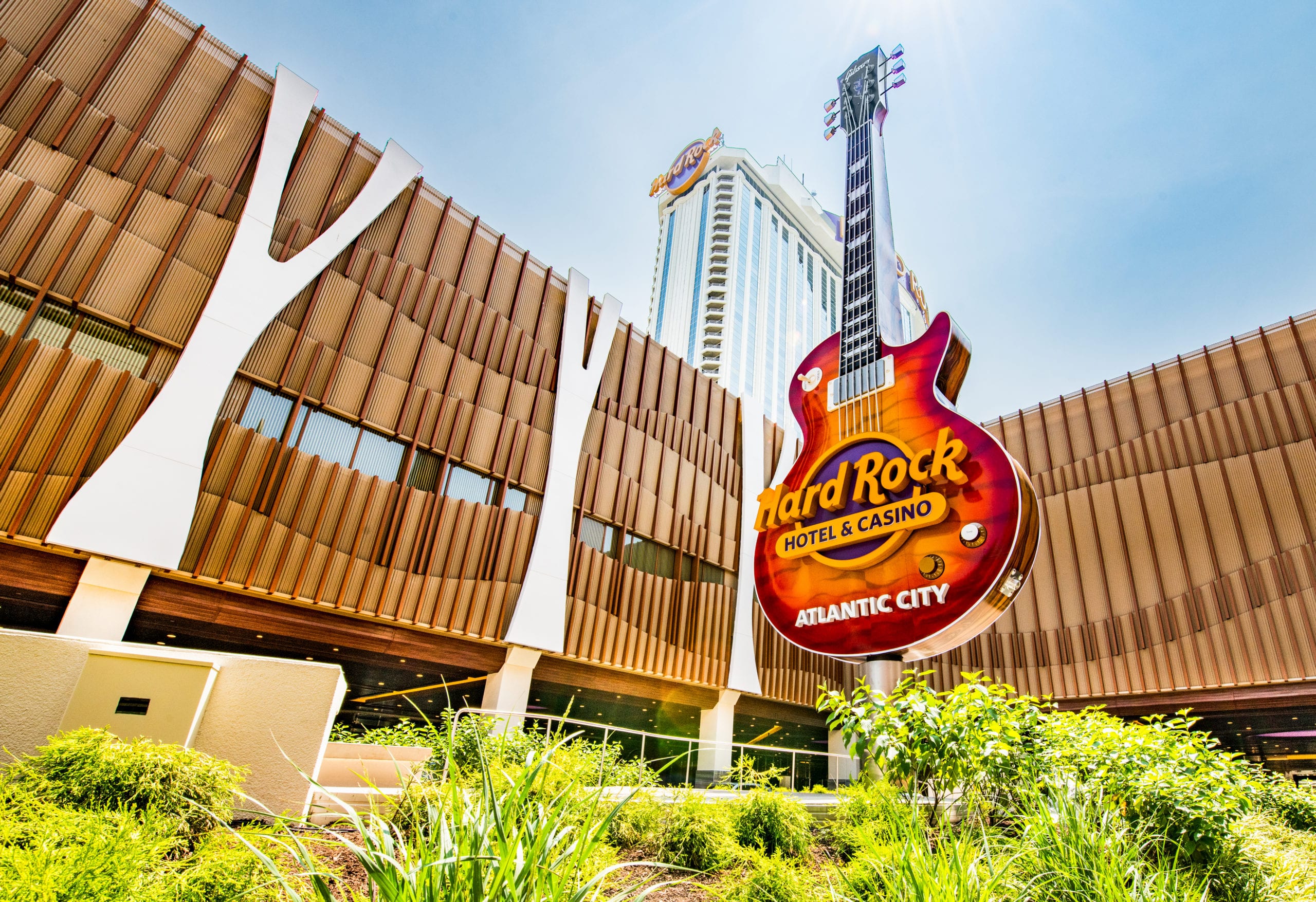 EDSA Hard Rock Hotel & Casino Atlantic City Closeup of guitar in courtyard