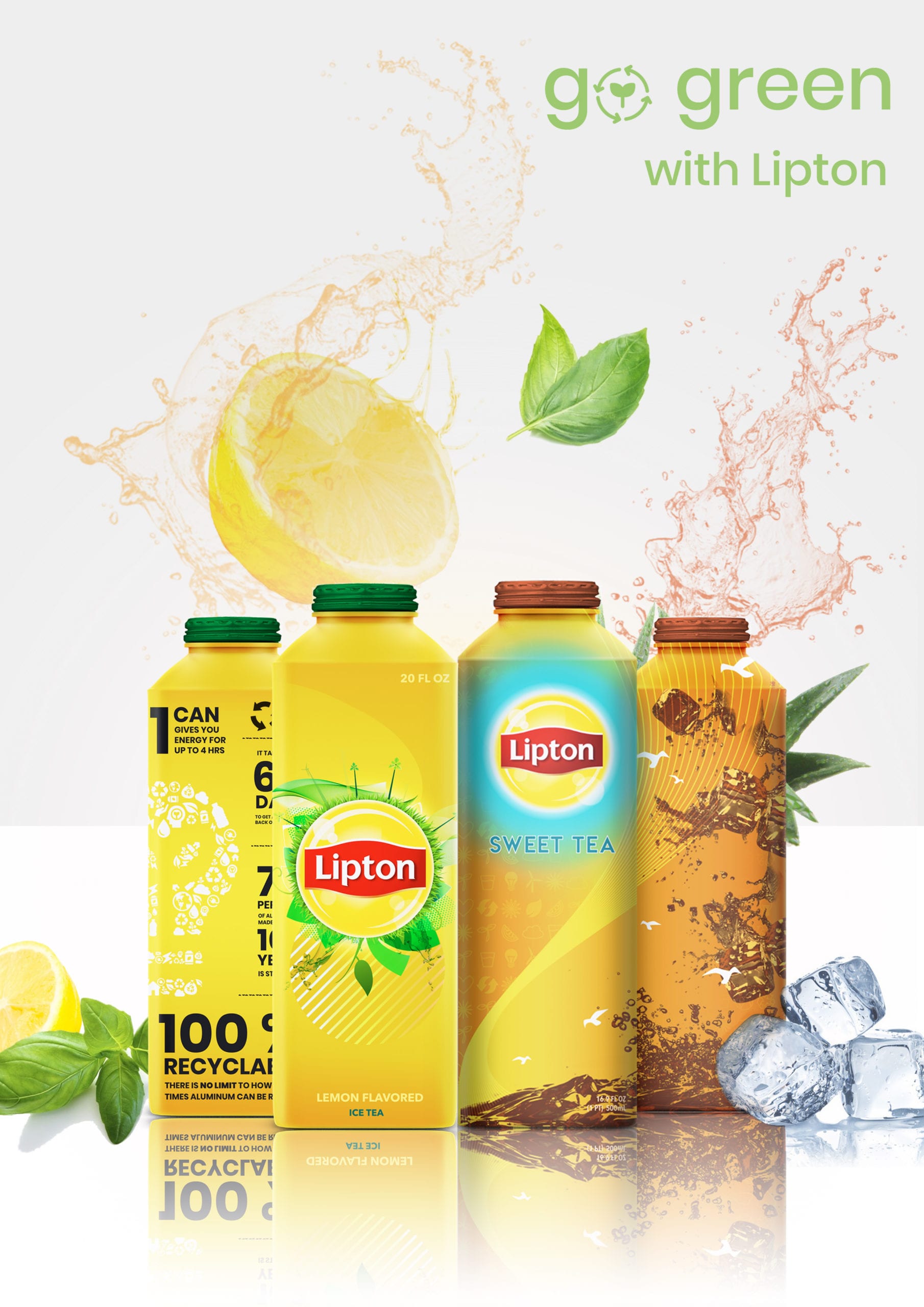 IU C&I Studios Portfolio and Page Lipton Iced Tea product packaging redesign creative marketing challenge