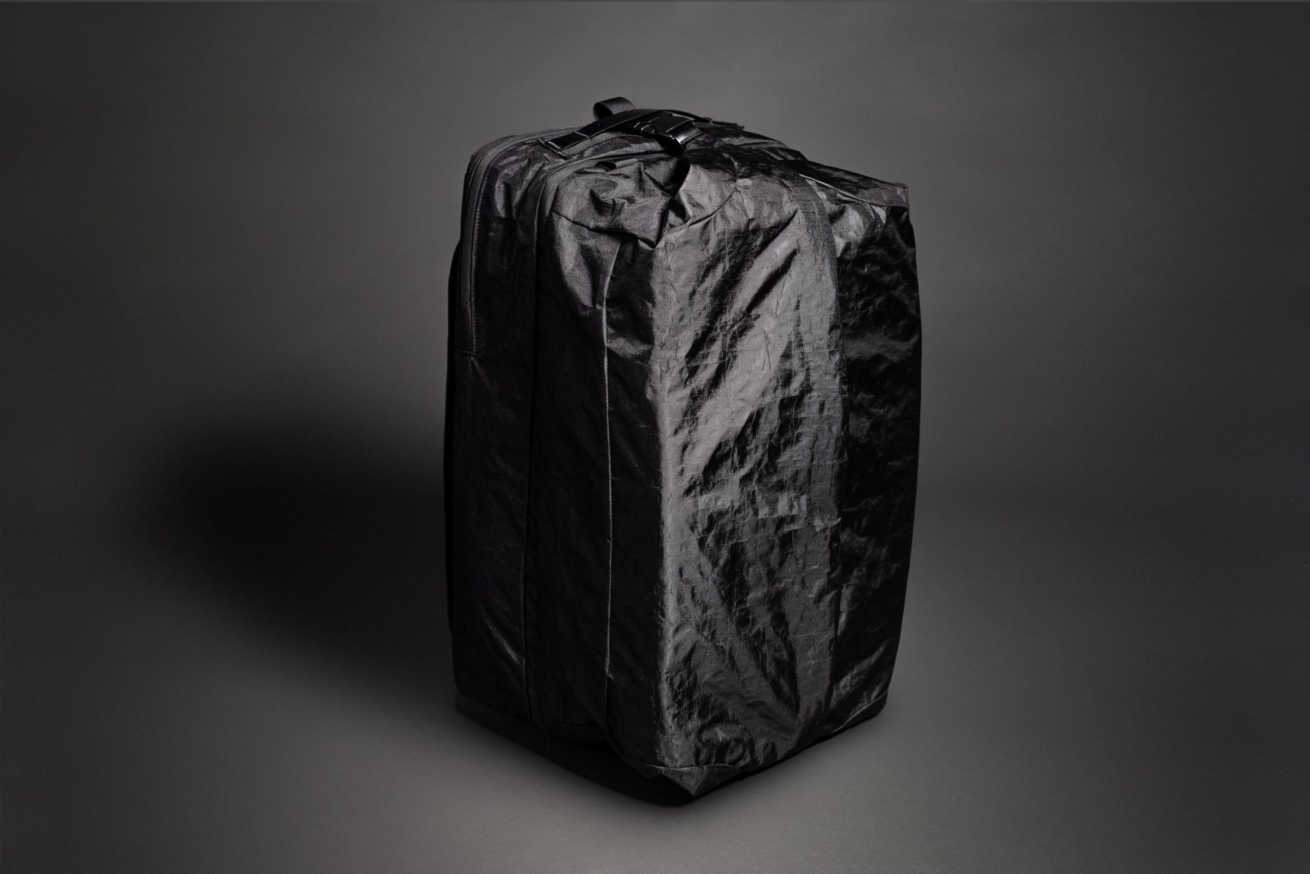 Black Mile Travel Bag Product Photography Black bag on display