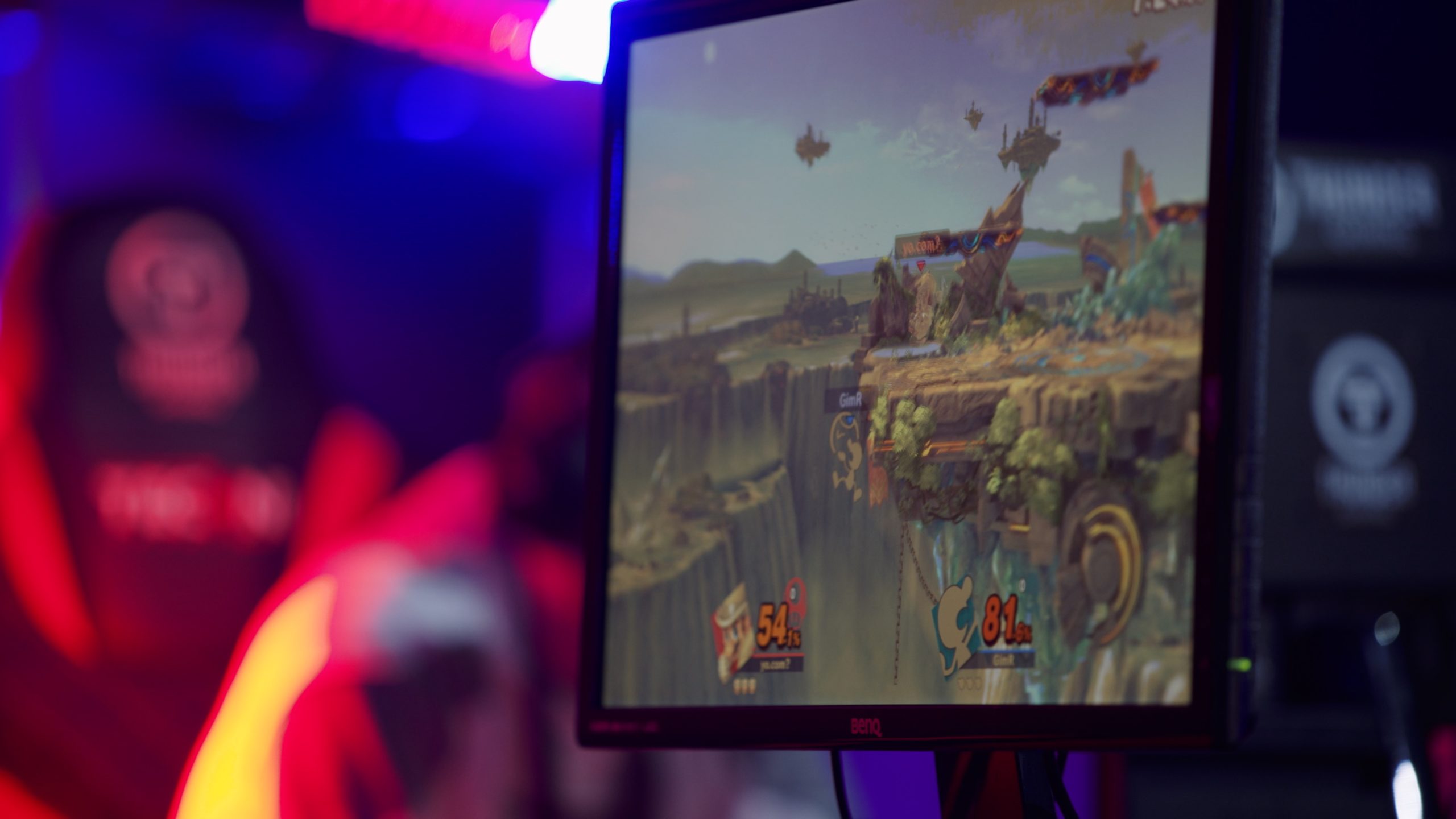 Thunder Gaming eSports Competition Sparkd Studios Closeup of video display