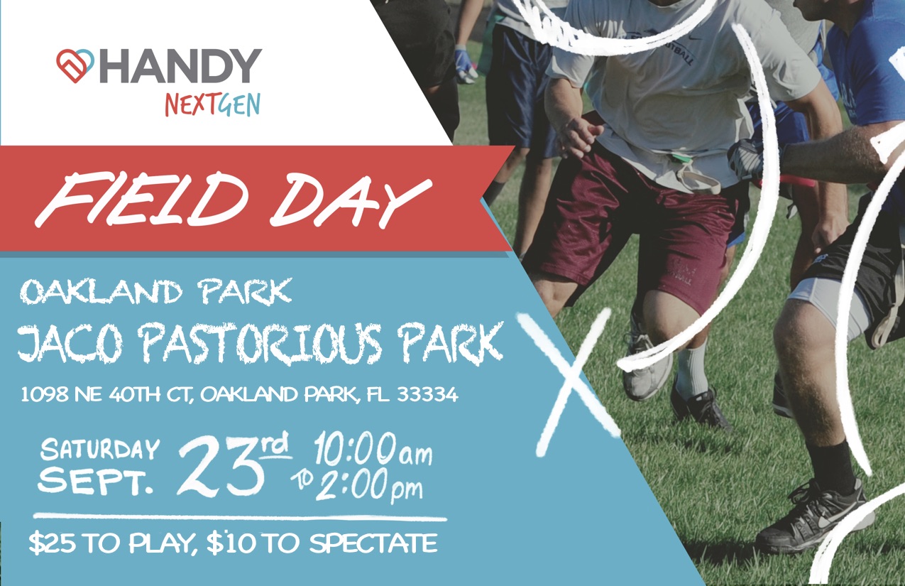 Handy Next Gen Field Day at Jaco Pastorious Park flyer