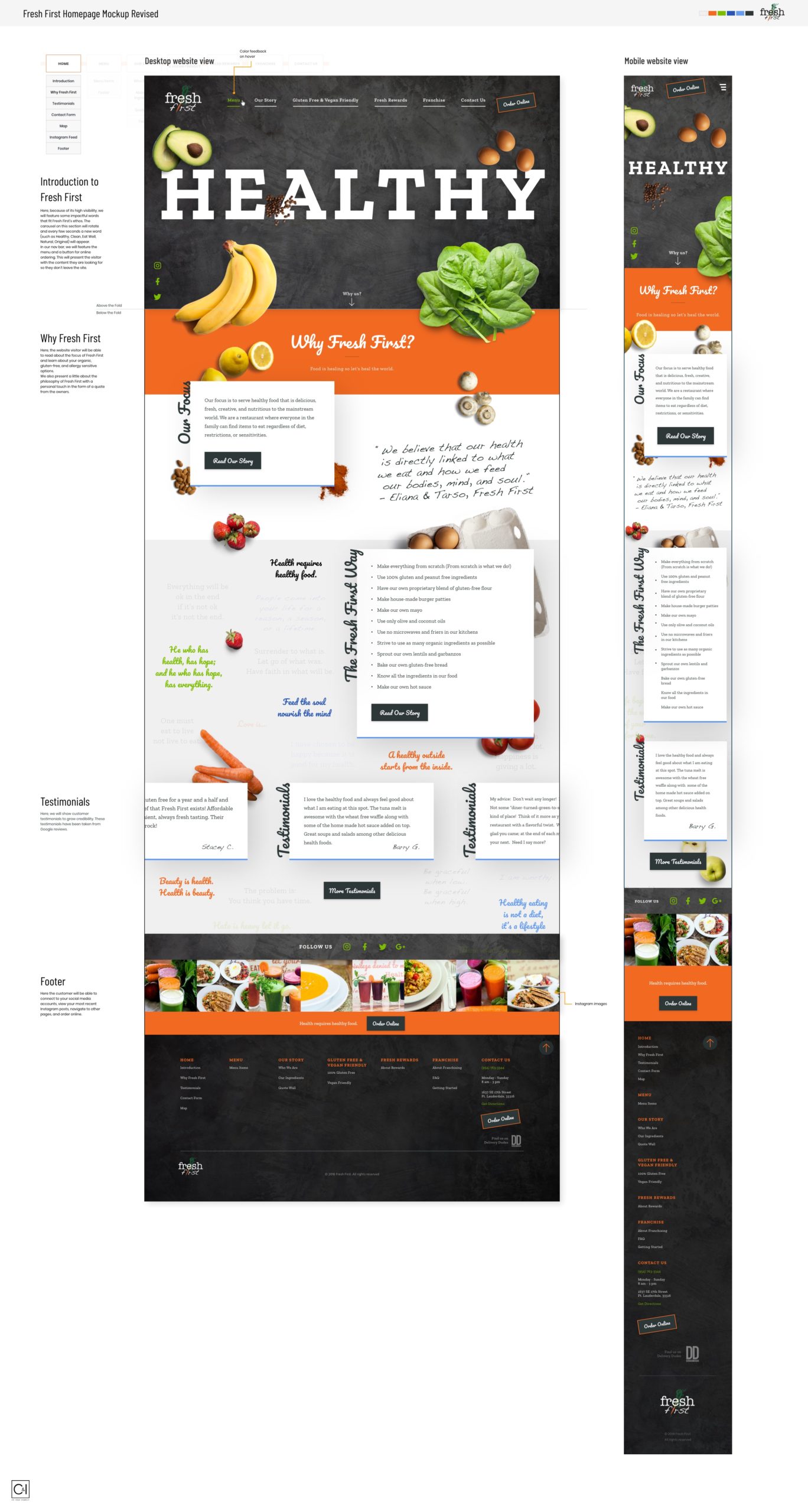 IU C&I Studios Portfolio Fresh First Home Page Mockup