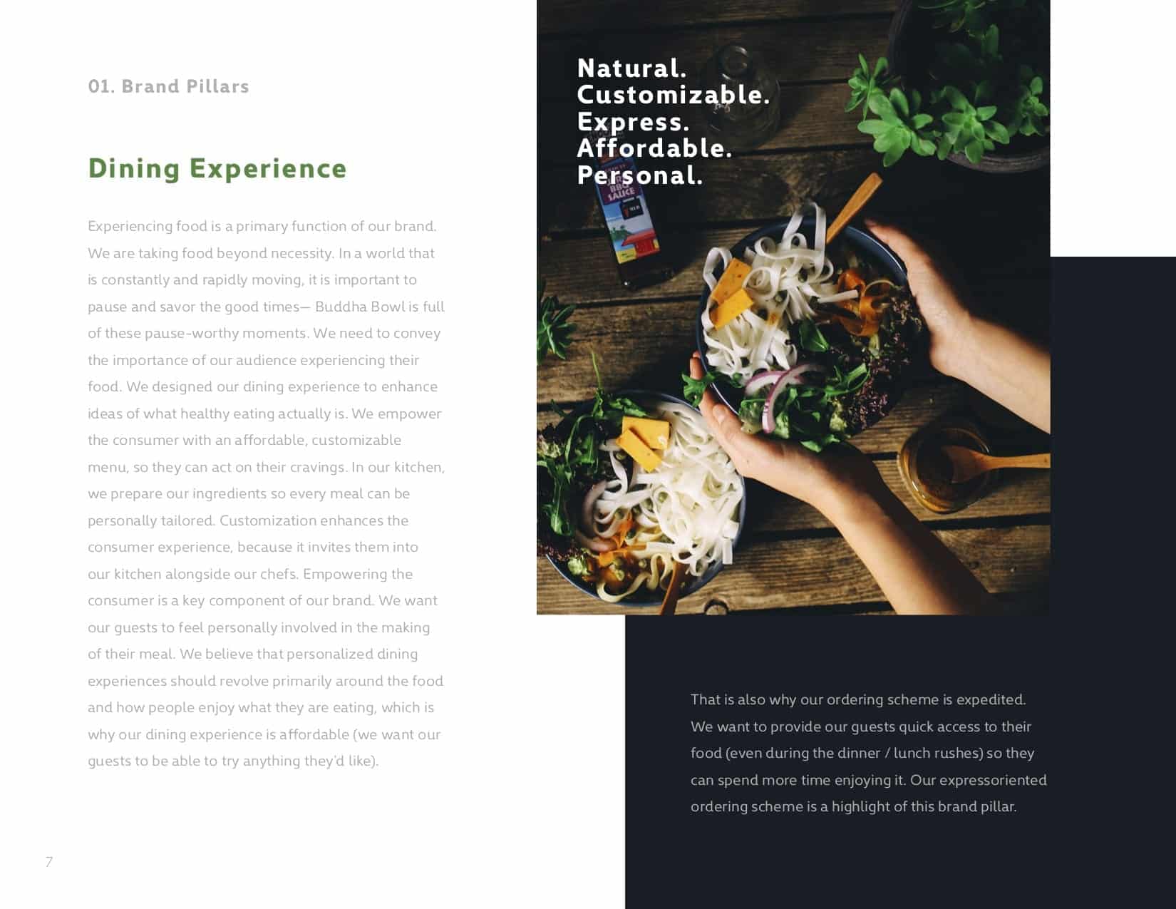 Brand Pillars Dining Experience Guidelines