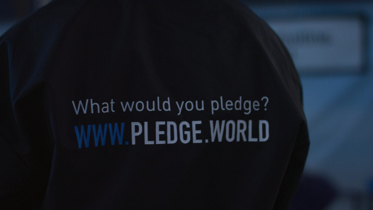 What would you pledge with website on black cap