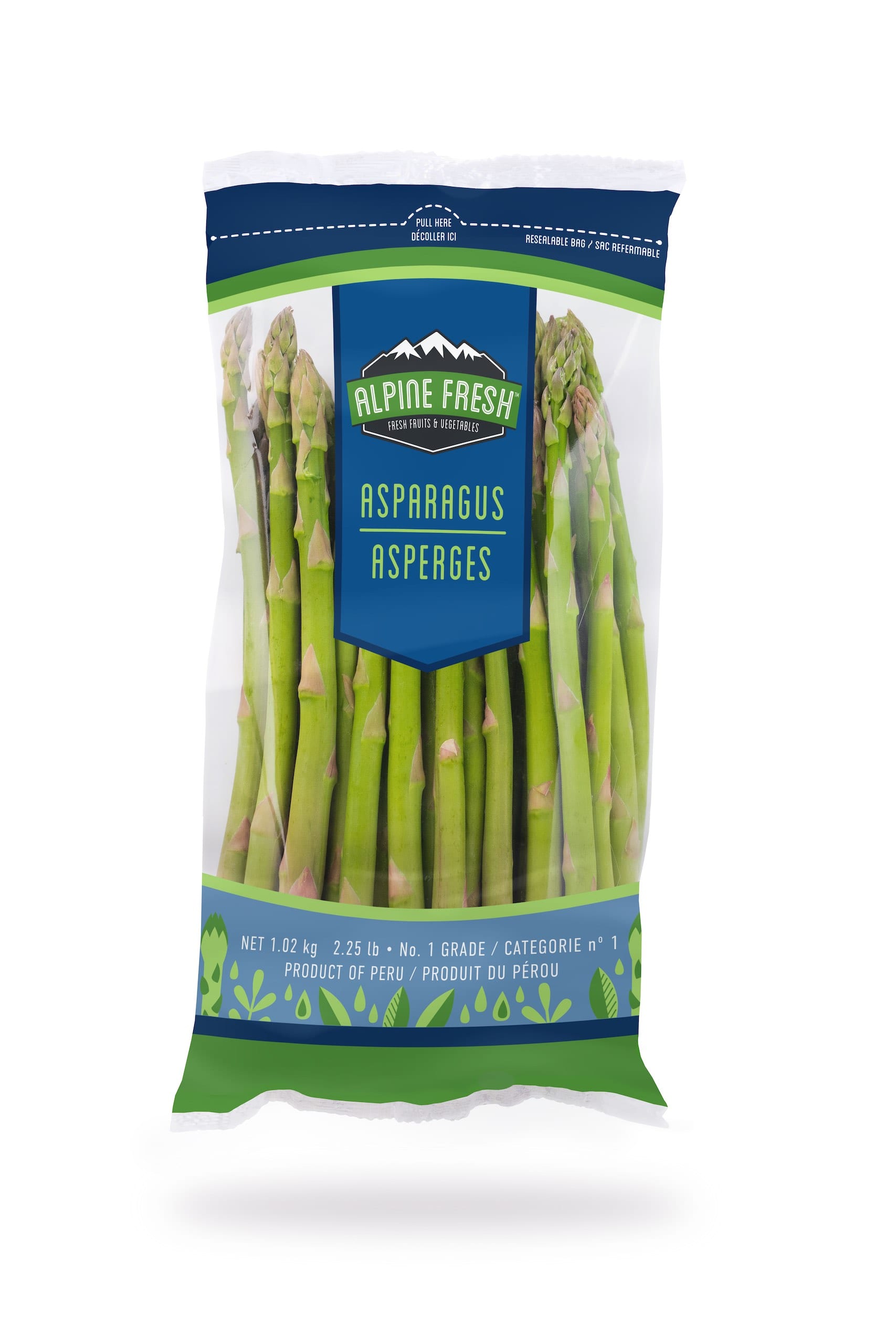 Bag of Alpine Fresh bag of asparagus from Peru