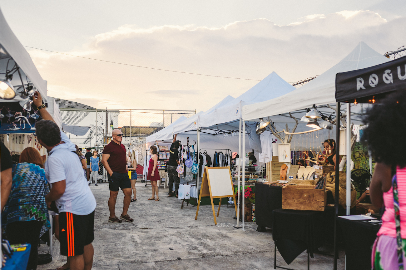 View of outside market with some people