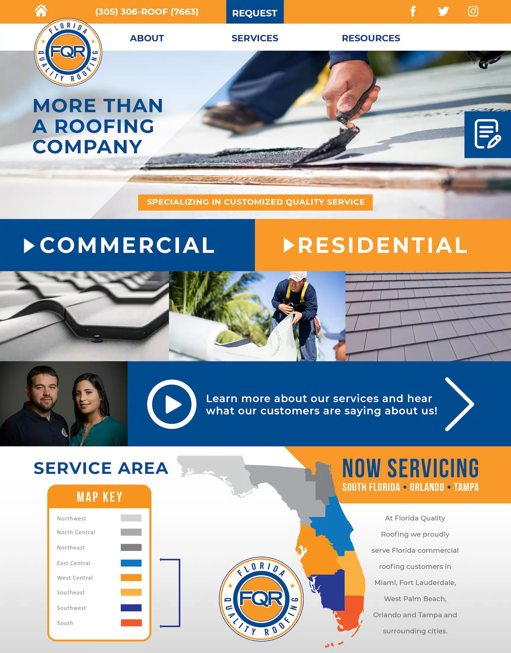 Florida Quality Roofing 12 Florida Quality Roofing Mockup screenshot