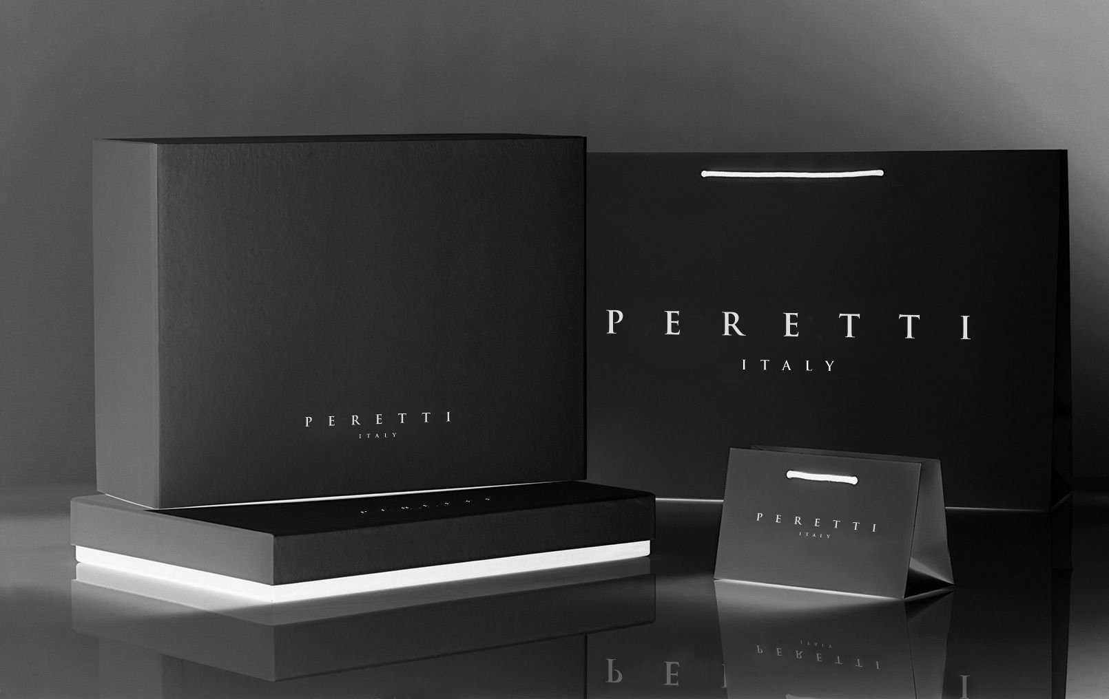 IU C&I Studios Portfolio Black Peretti Italy Boxes and Bags