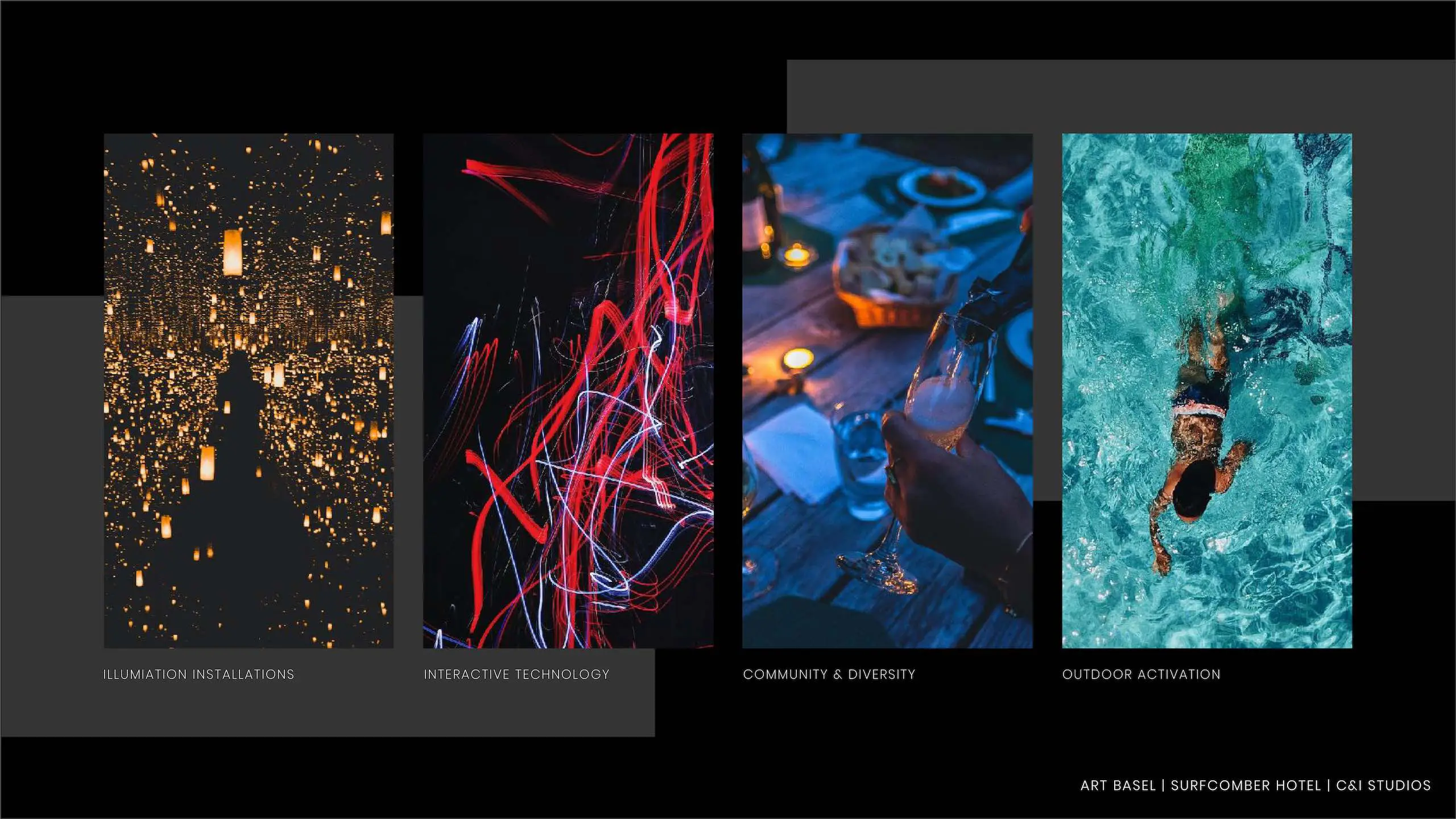 Kimpton Hotels Art Basel Installation 137 Illumination Installations, Interactive Tech, Community and Diversity and Outdoor Activation