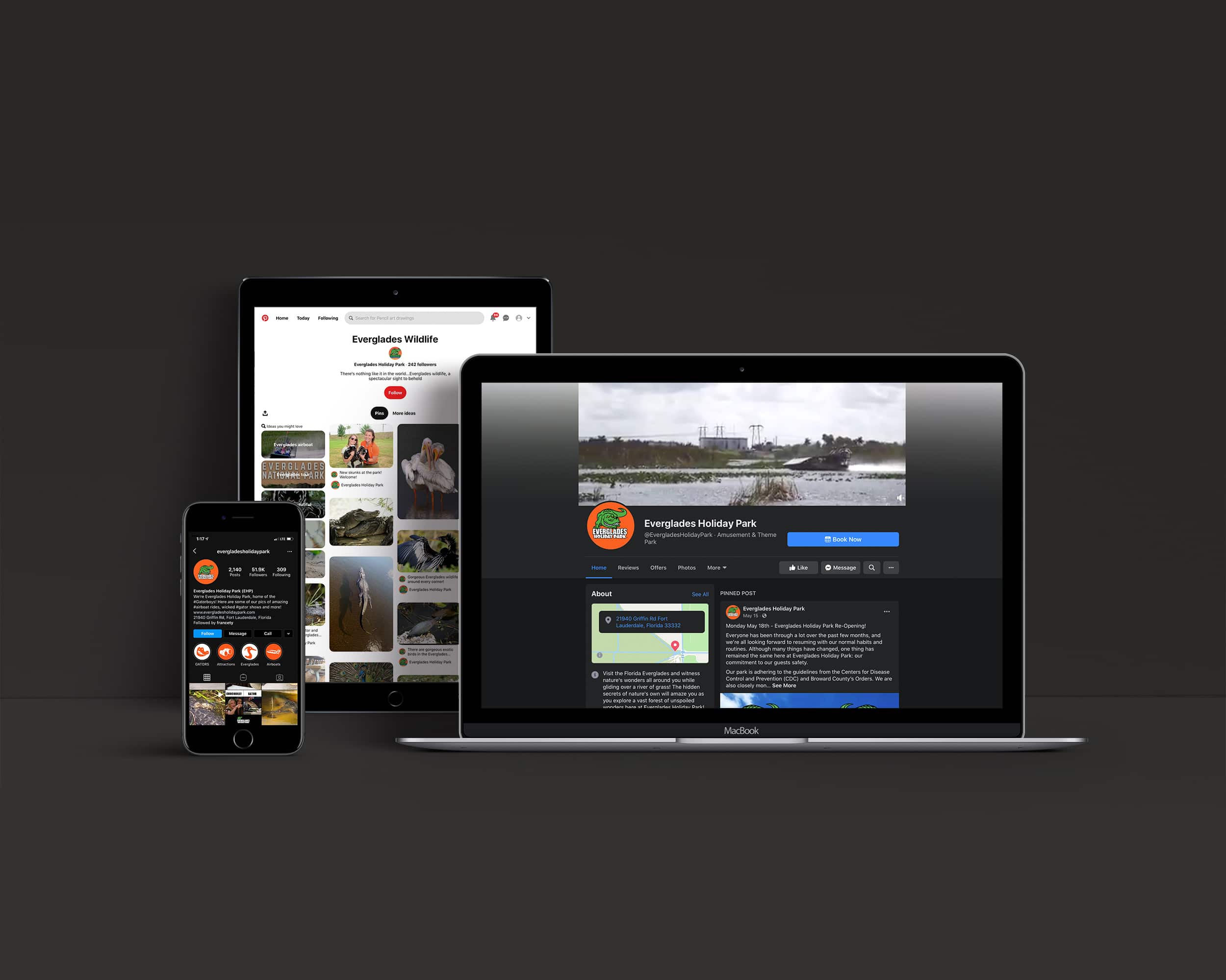 IU Everglades Digital Platforms Everglades Holiday Park social media marketing by C&I Studios