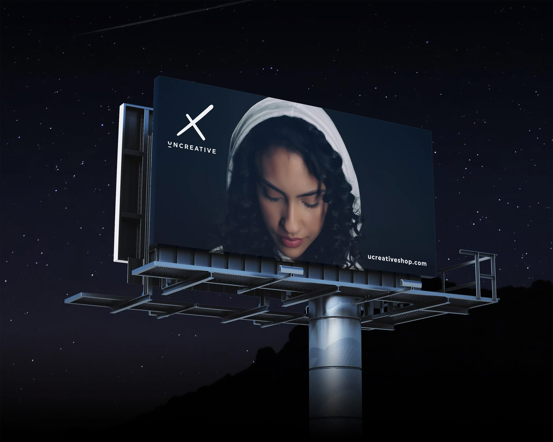 Uncreative Mockup Design on a billboard