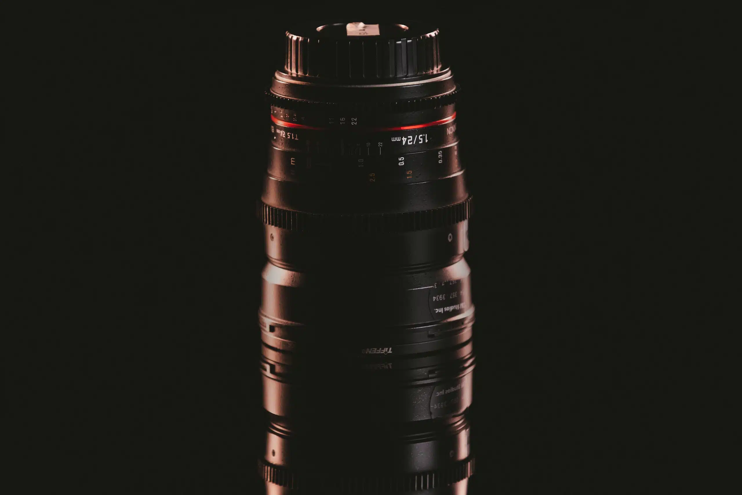 Rokinon 24mm Cine lens for rent on display