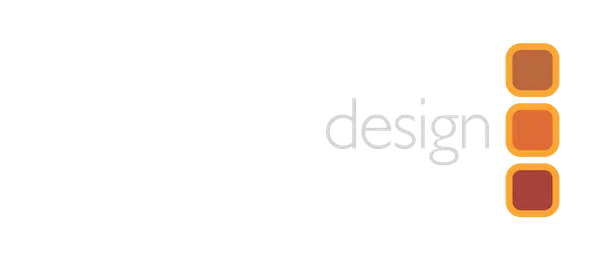 Gray, white and orange BlackMagic Design Logo