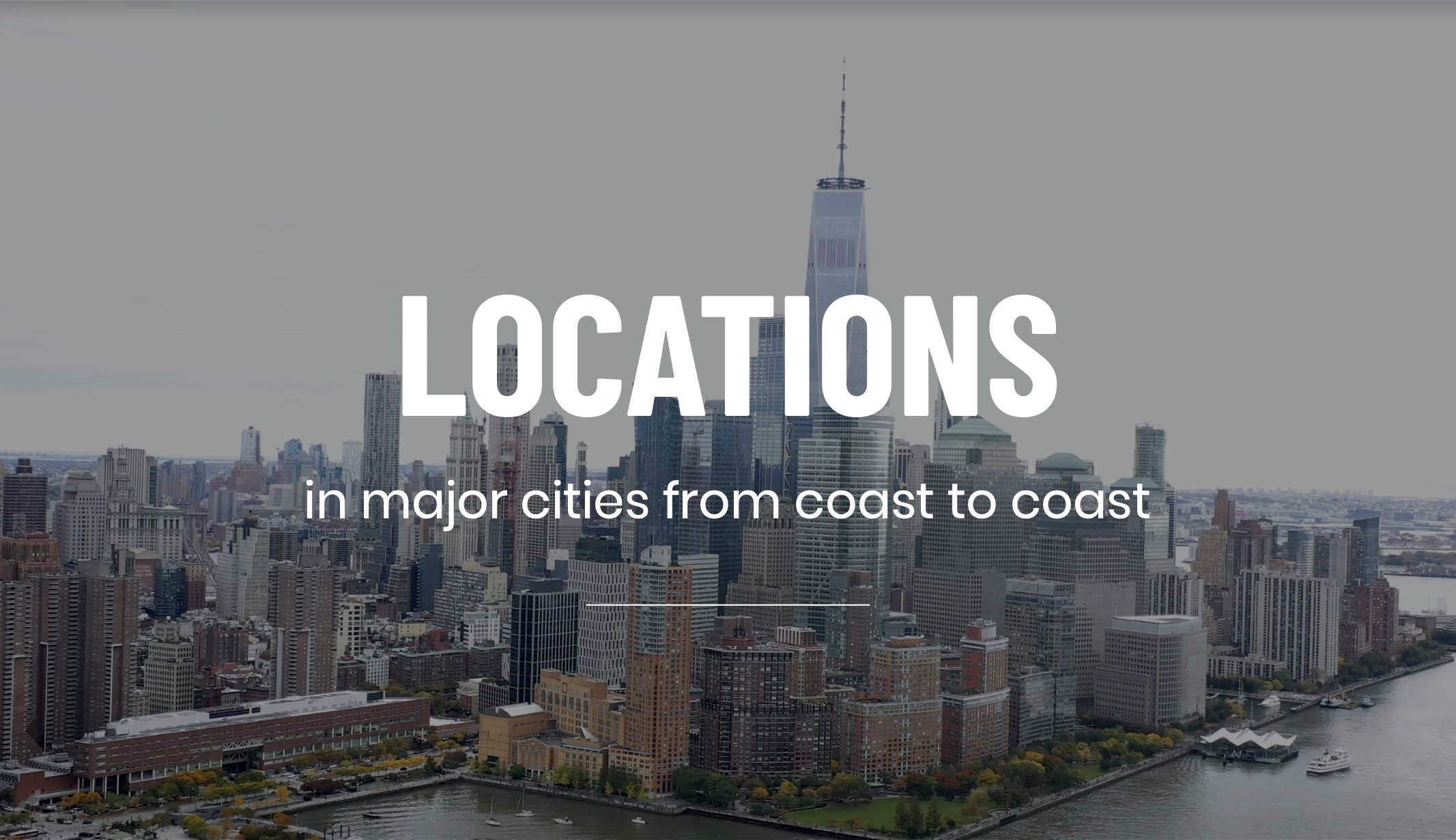 IU C&I Studios Page Production Resources White Locations in major cities from coast to coast title with backdrop of city