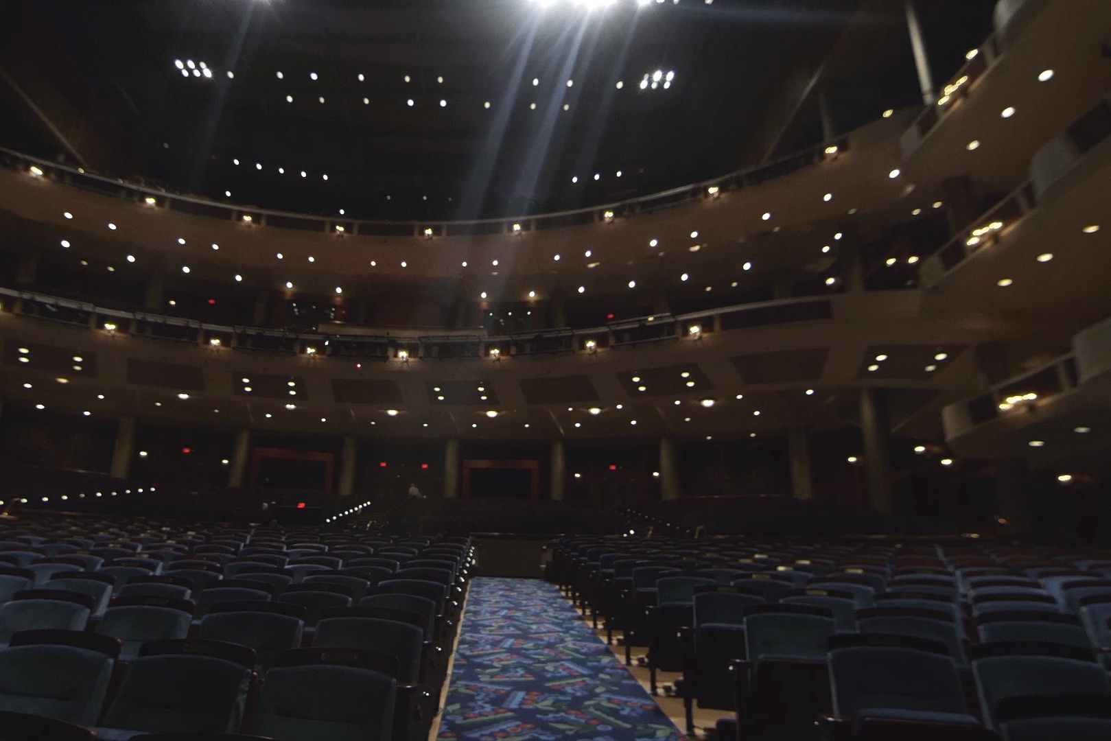 Production Resources Locations South Florida with view up the aisle in the Broward Center for the Performance Arts