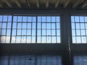 IU CI Studios Page Studio Locations Downtown LA Loft with view looking out windows of a building