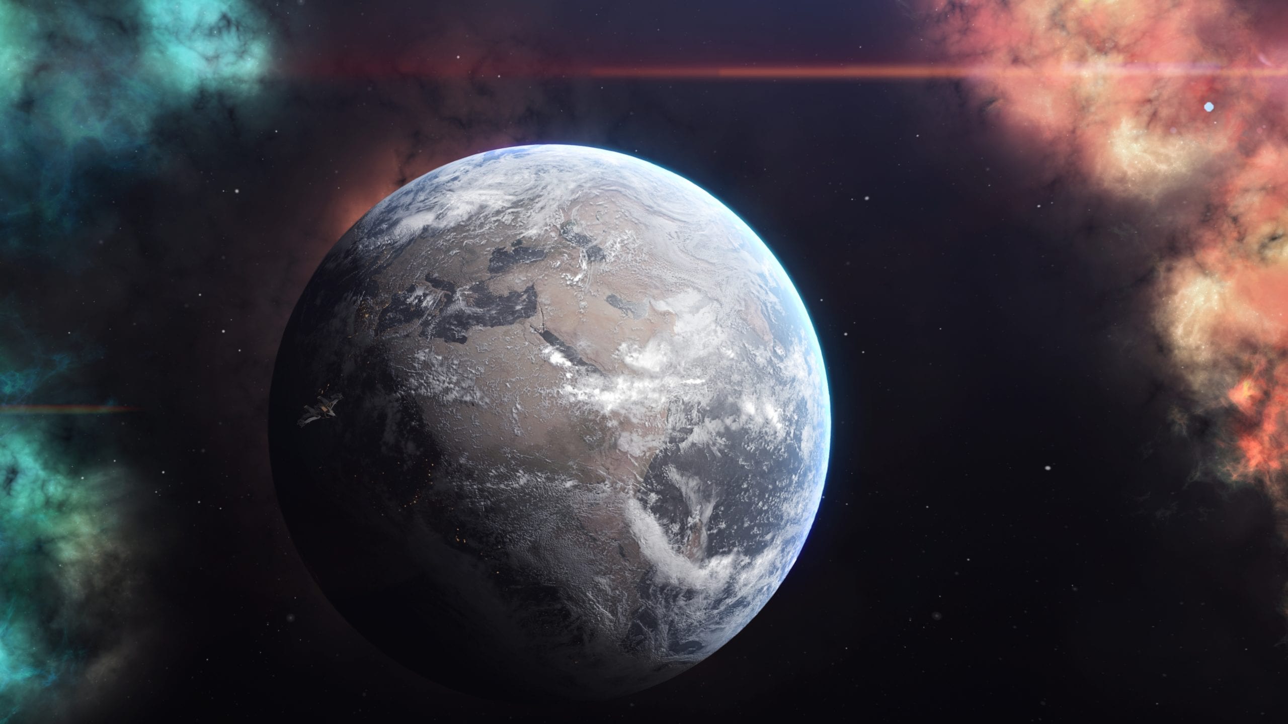 Earth Space scene CI_Still Graphics VFX