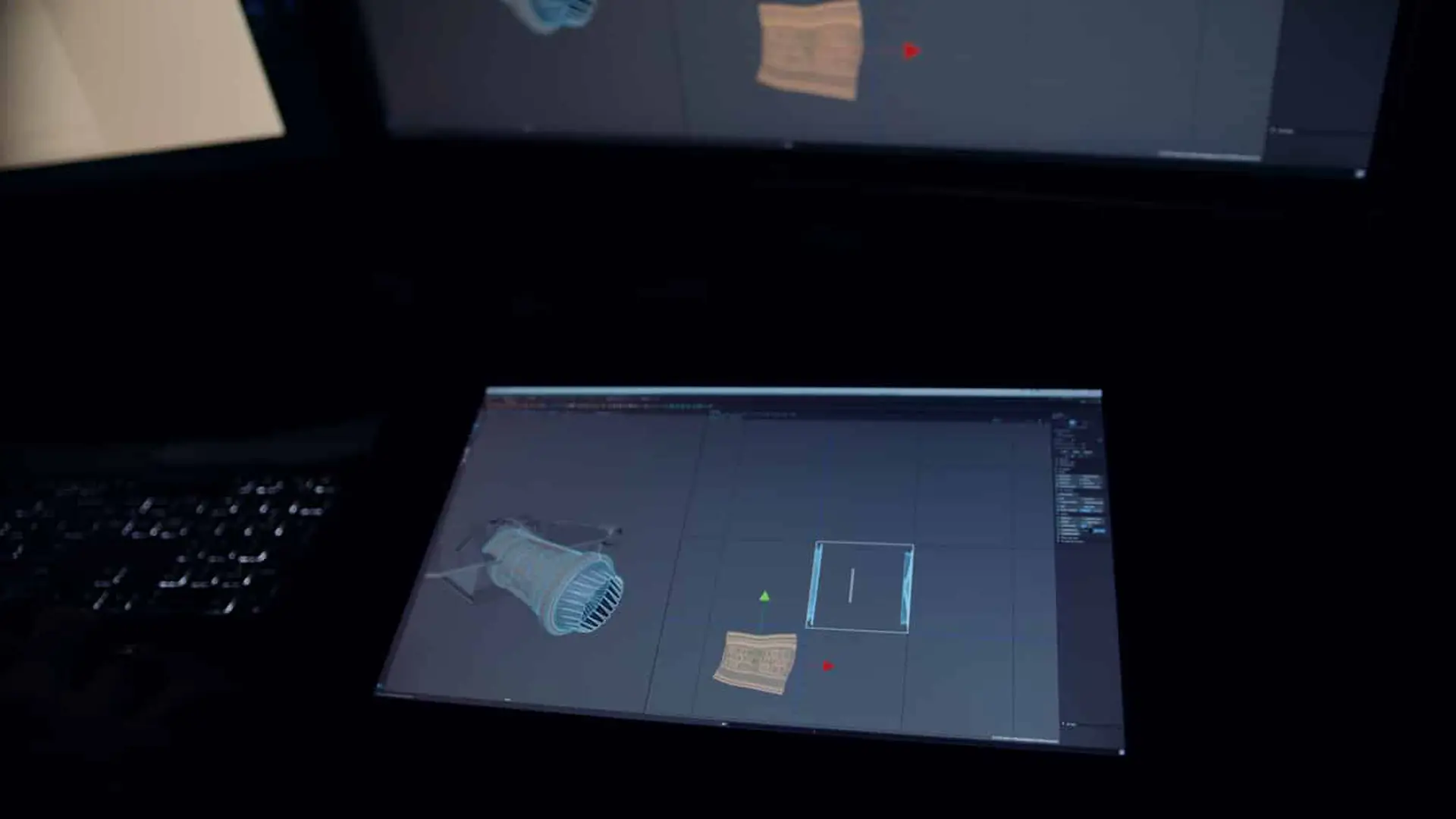Andrés Colonna 5 VFX still on monitor