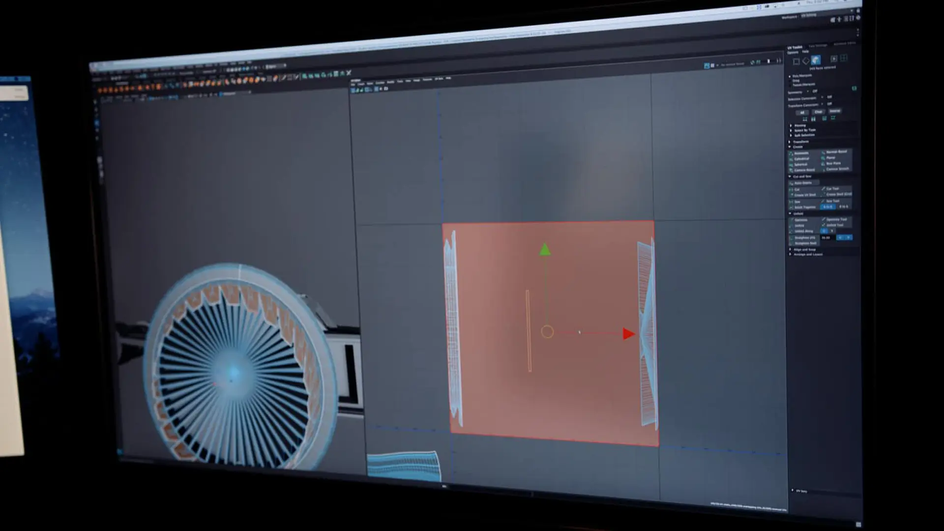 Andrés Colonna 6 VFX still on monitor