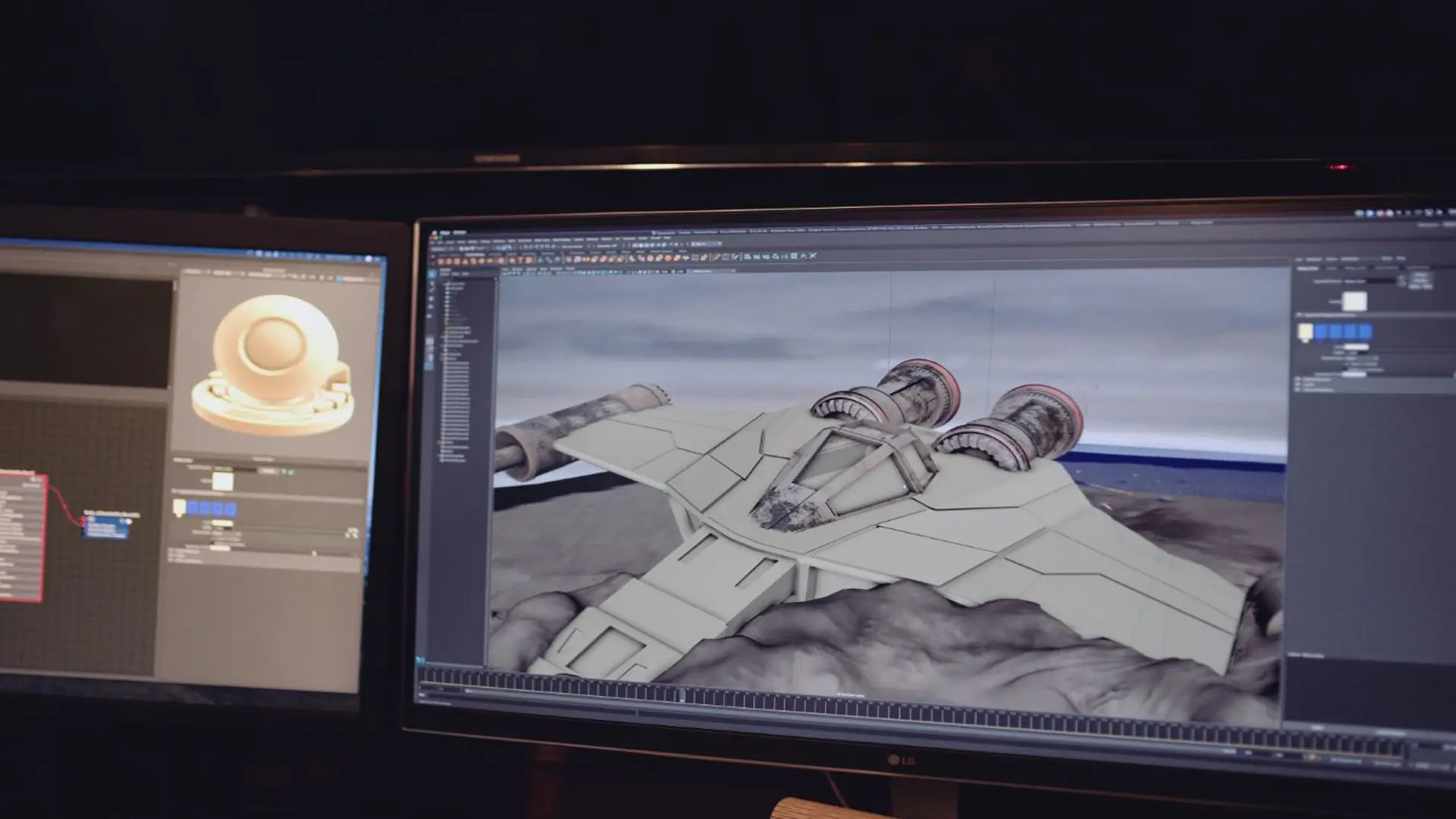 Andrés Colonna 1 VFX still on monitor