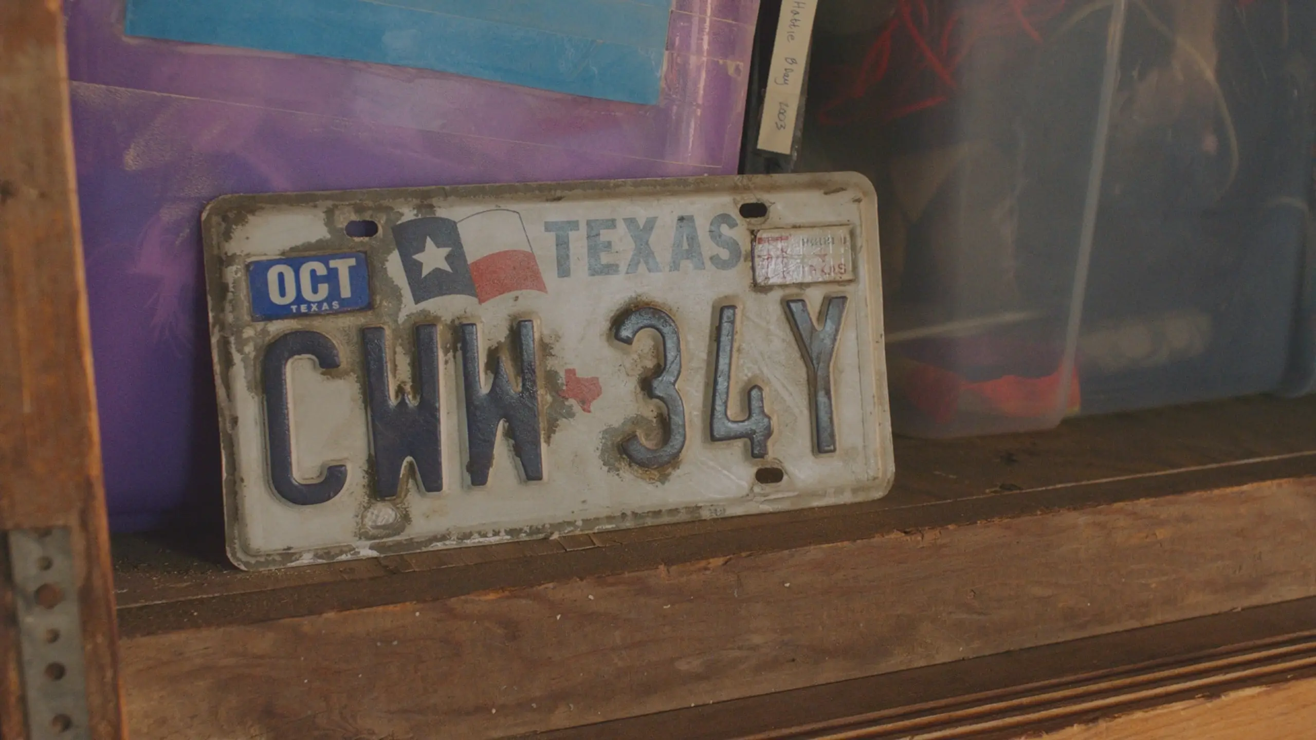 Bart McCarthy - Q Guy 7 Closeup of Texas license plate on display