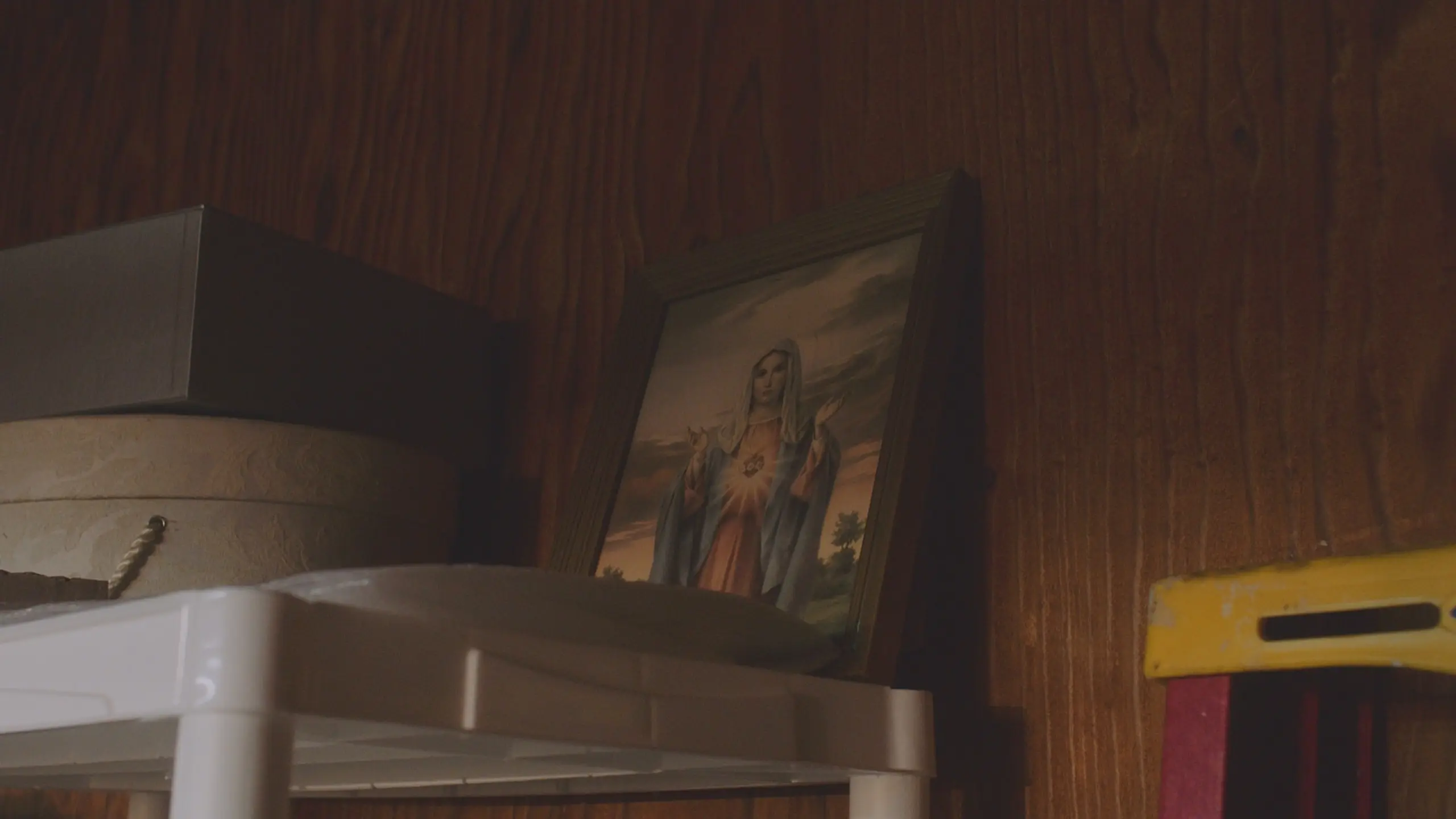 Bart McCarthy - Q Guy 8 Picture of Virgin Mary on display in a frame