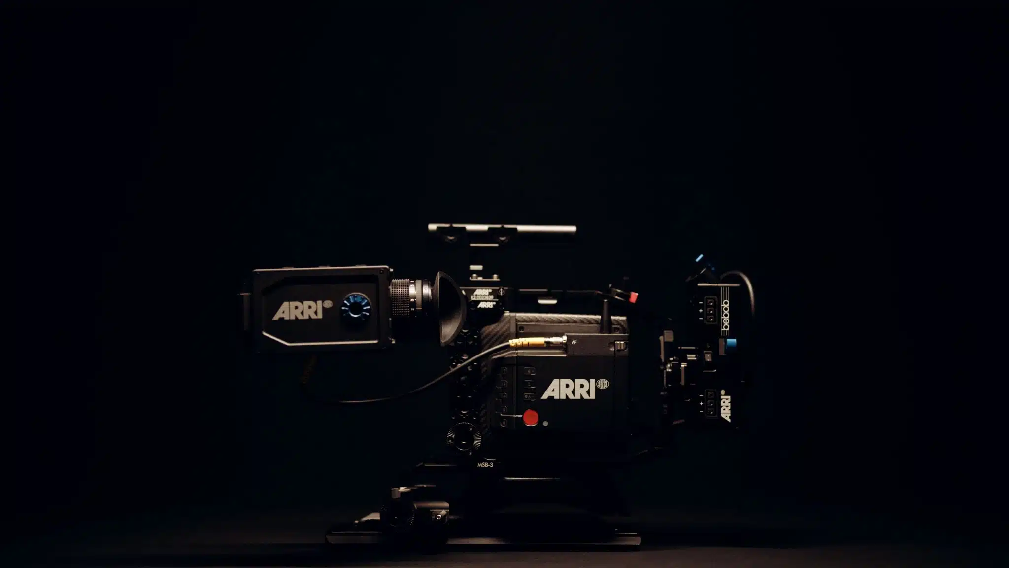 Large Format Camera equipment on display Side profile of Arri Alexa Mini Camera equipment on display