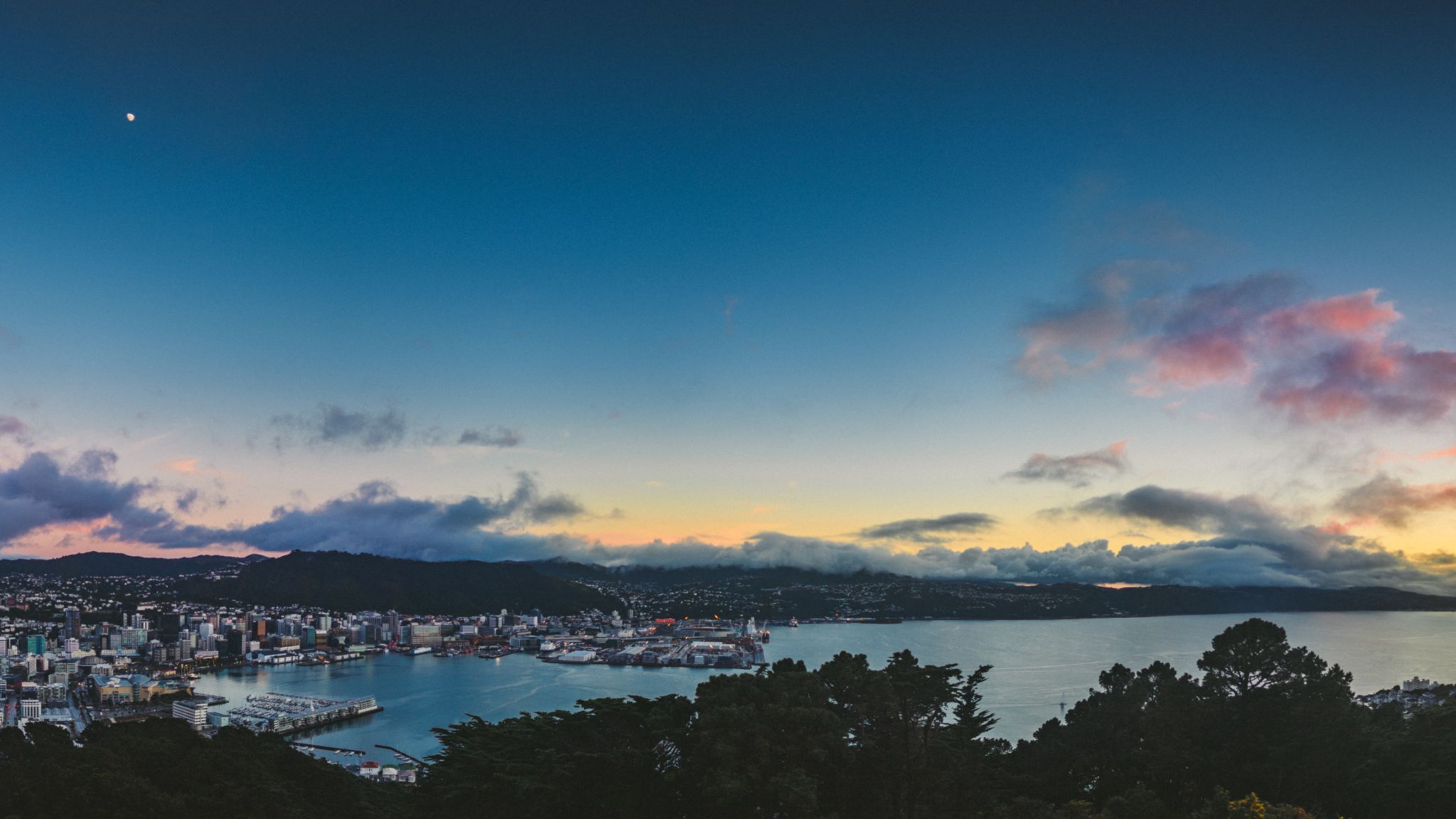 IU C&I Studios Page Magic leap BTS New Zealand harbor view at dusk