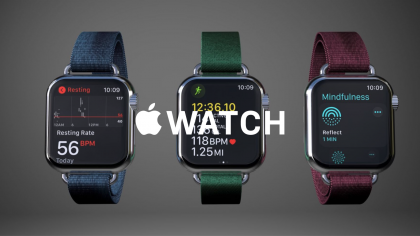 IU C&I Studios Page The Apple Watch Featured Image Three Different Apple Watches On Display With White Logo