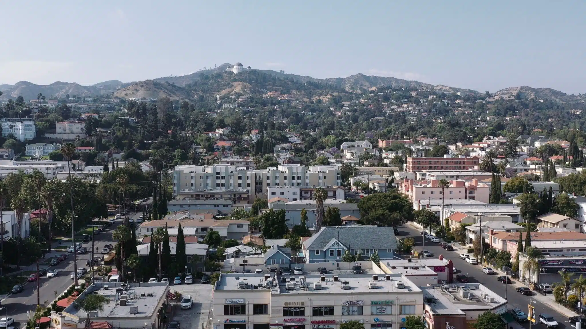 Aerial view of city