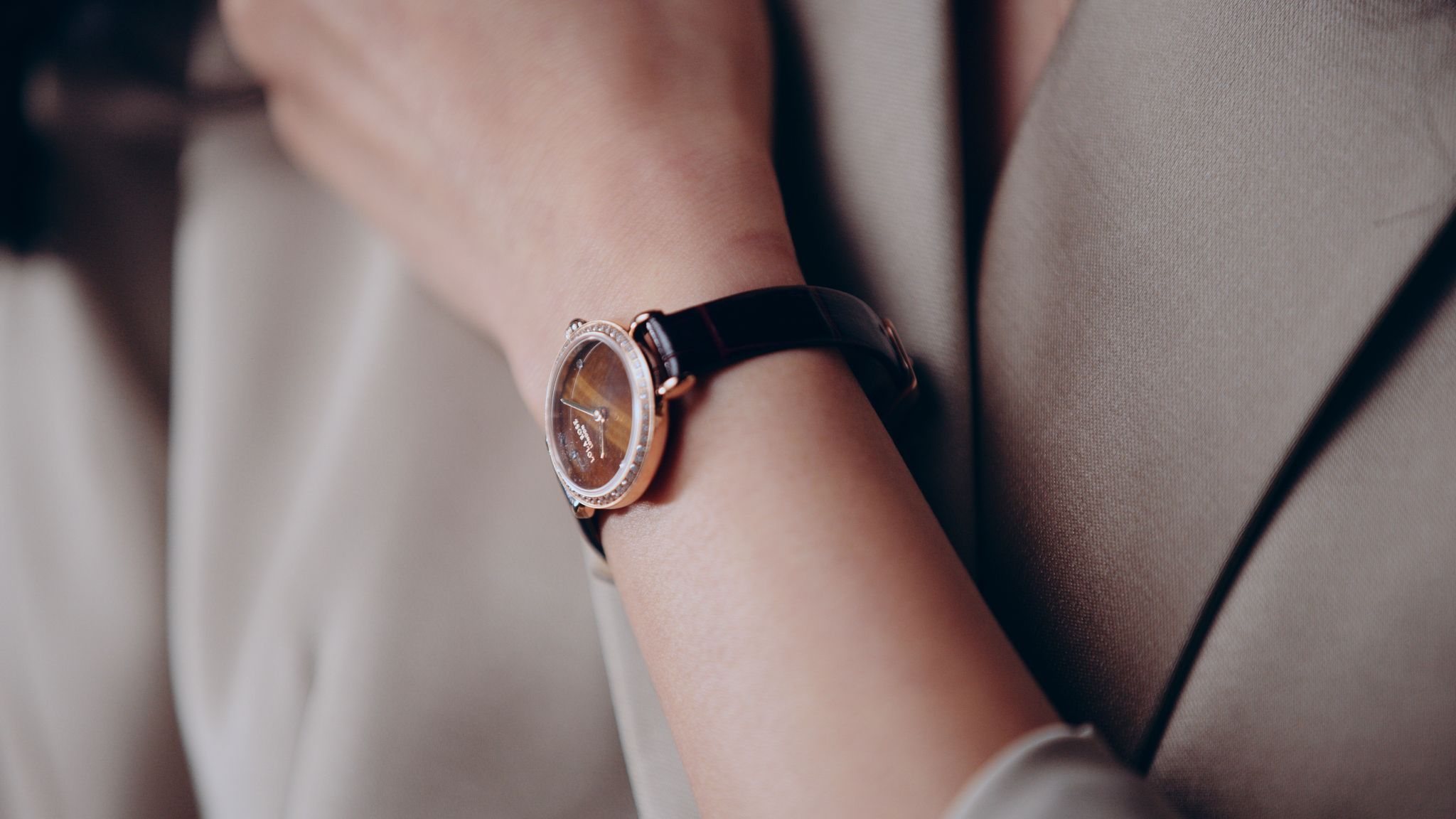 Closeup of watch on a female arm