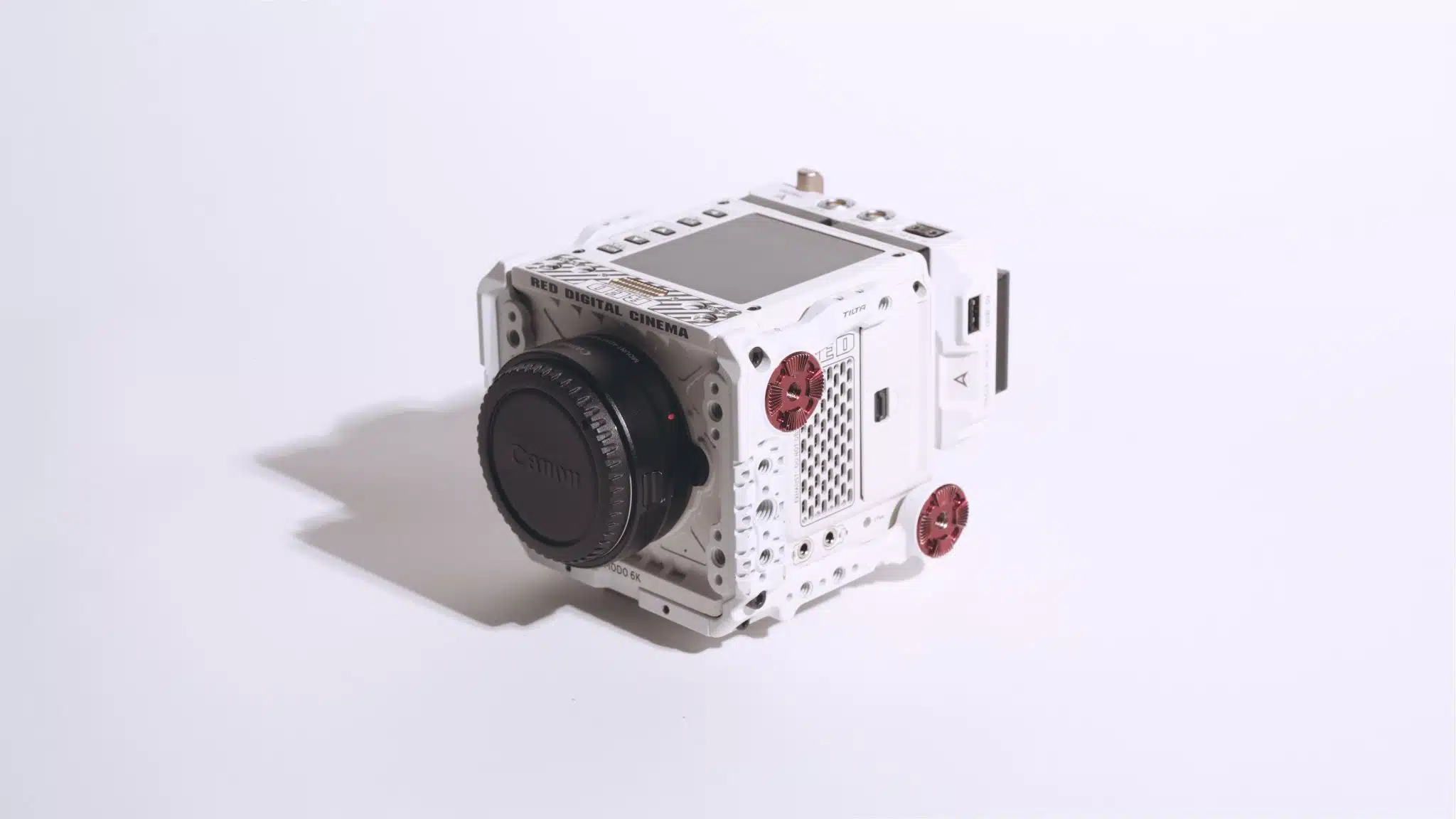 White camera on display