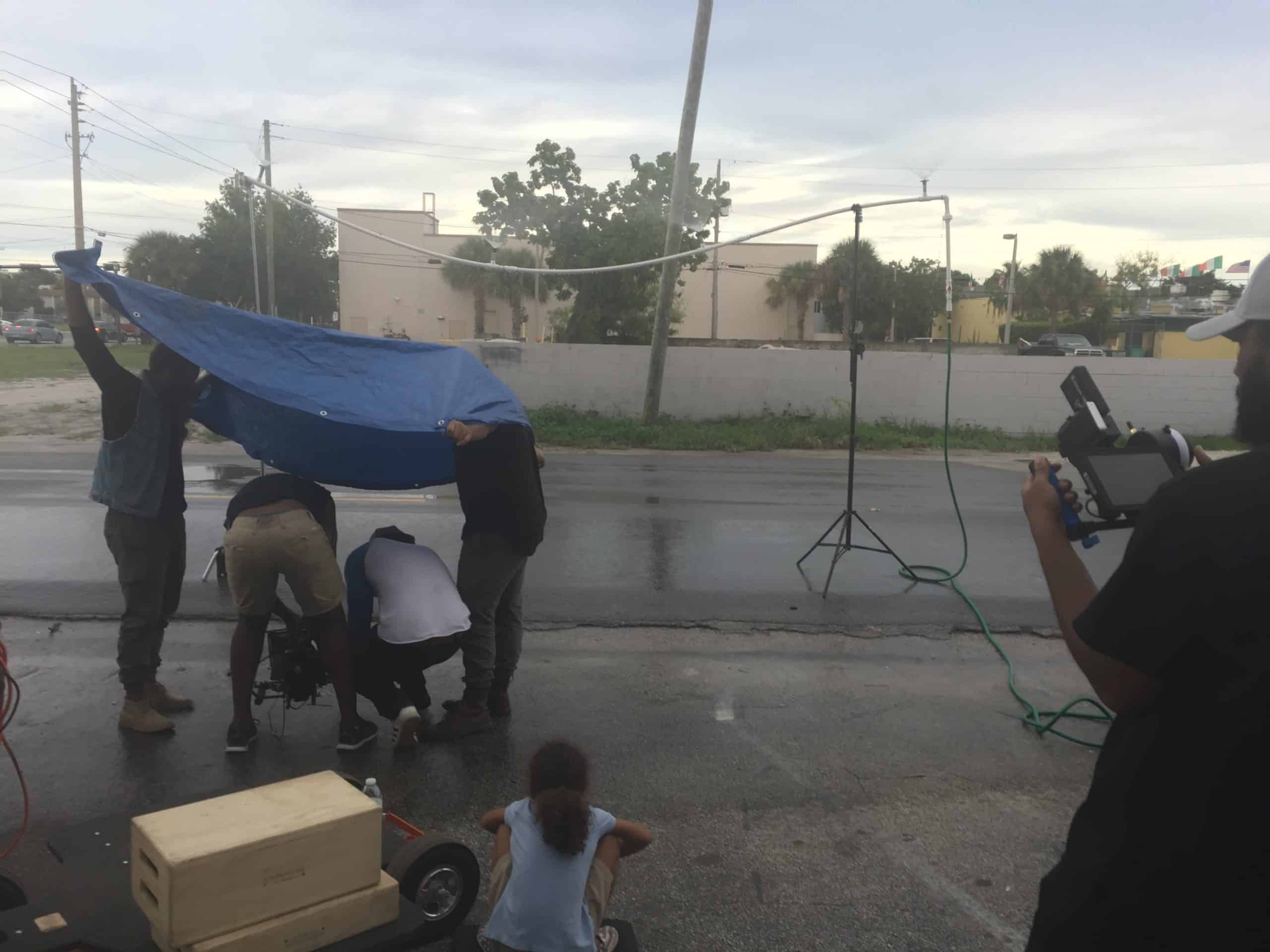 Charlie V What is Alopecia? Crew filming outside the studio