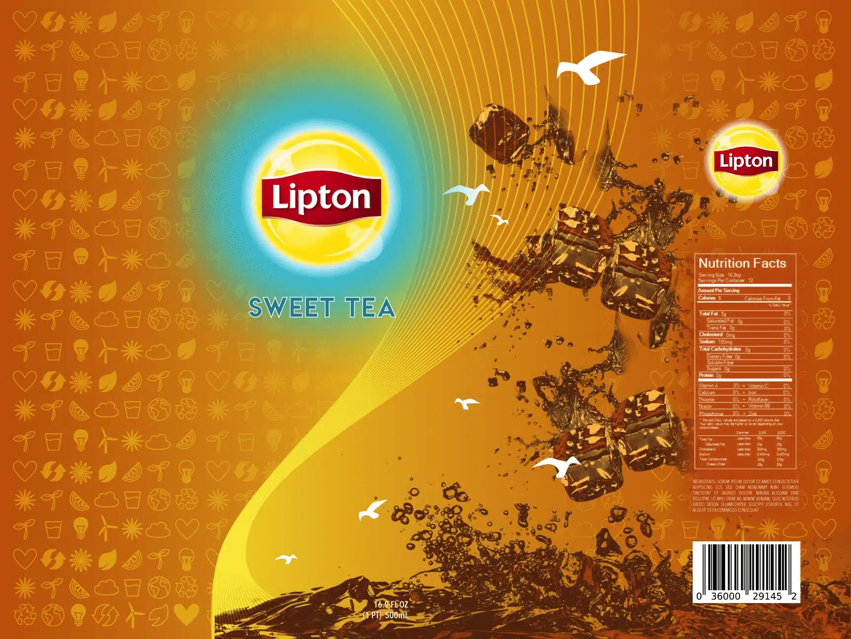 Lipton Iced Tea 3 Lipton Iced Tea label