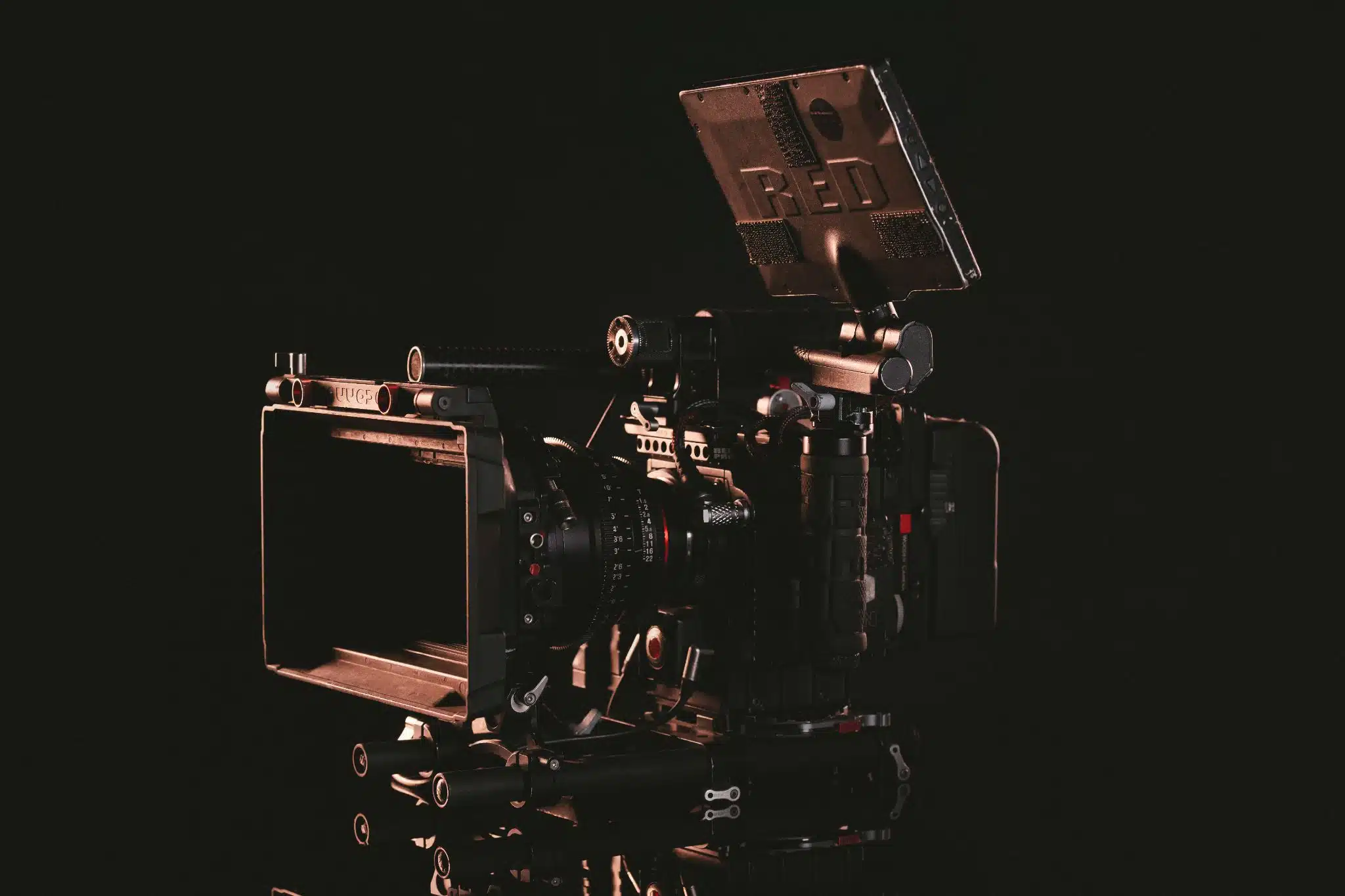 Side profile of RED Epic W 8k video camera