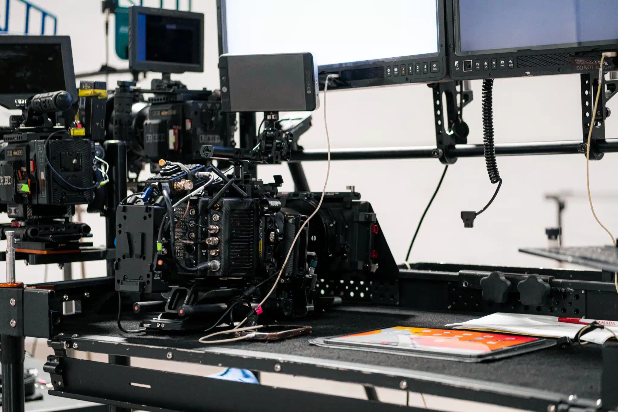 Video cameras on display