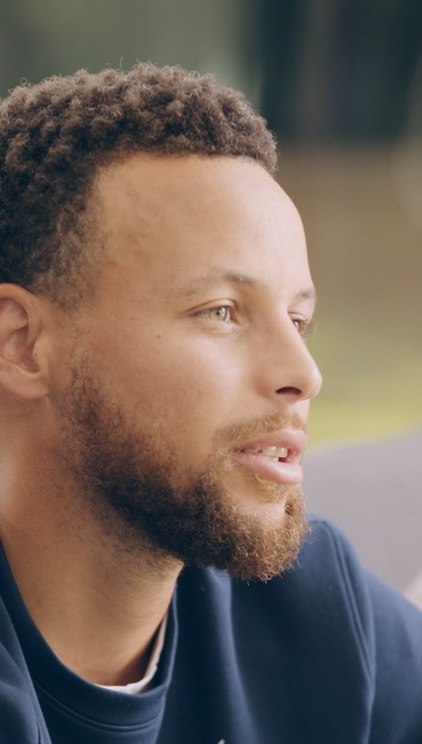 Black Pop Steph Curry Side Profile Headshot