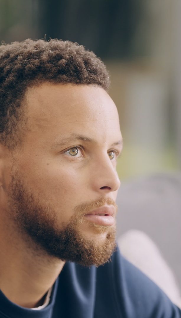 Black Pop Steph Curry Side Profile Headshot