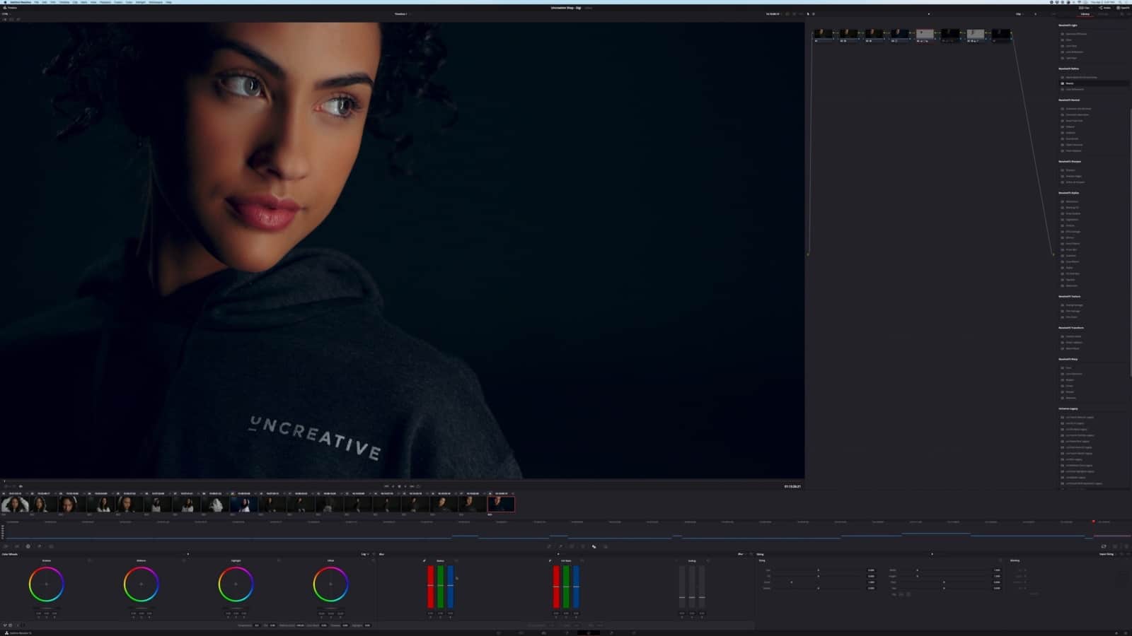 Color Correction Screenshot of image editing software on computer monitor