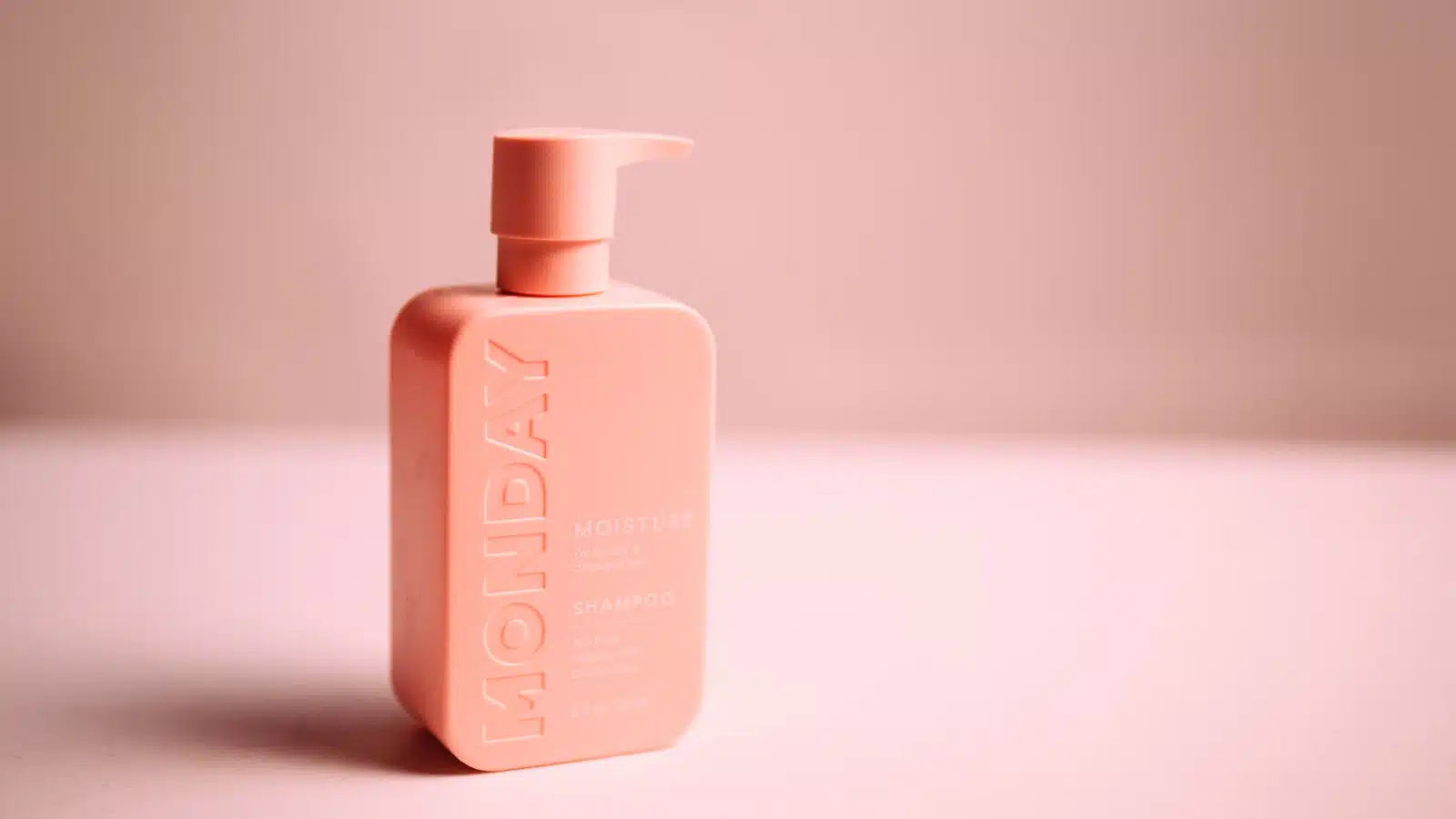 3D Product Renders vs. Traditional Product Photography Pros and Cons Pink container labelled Monday on display